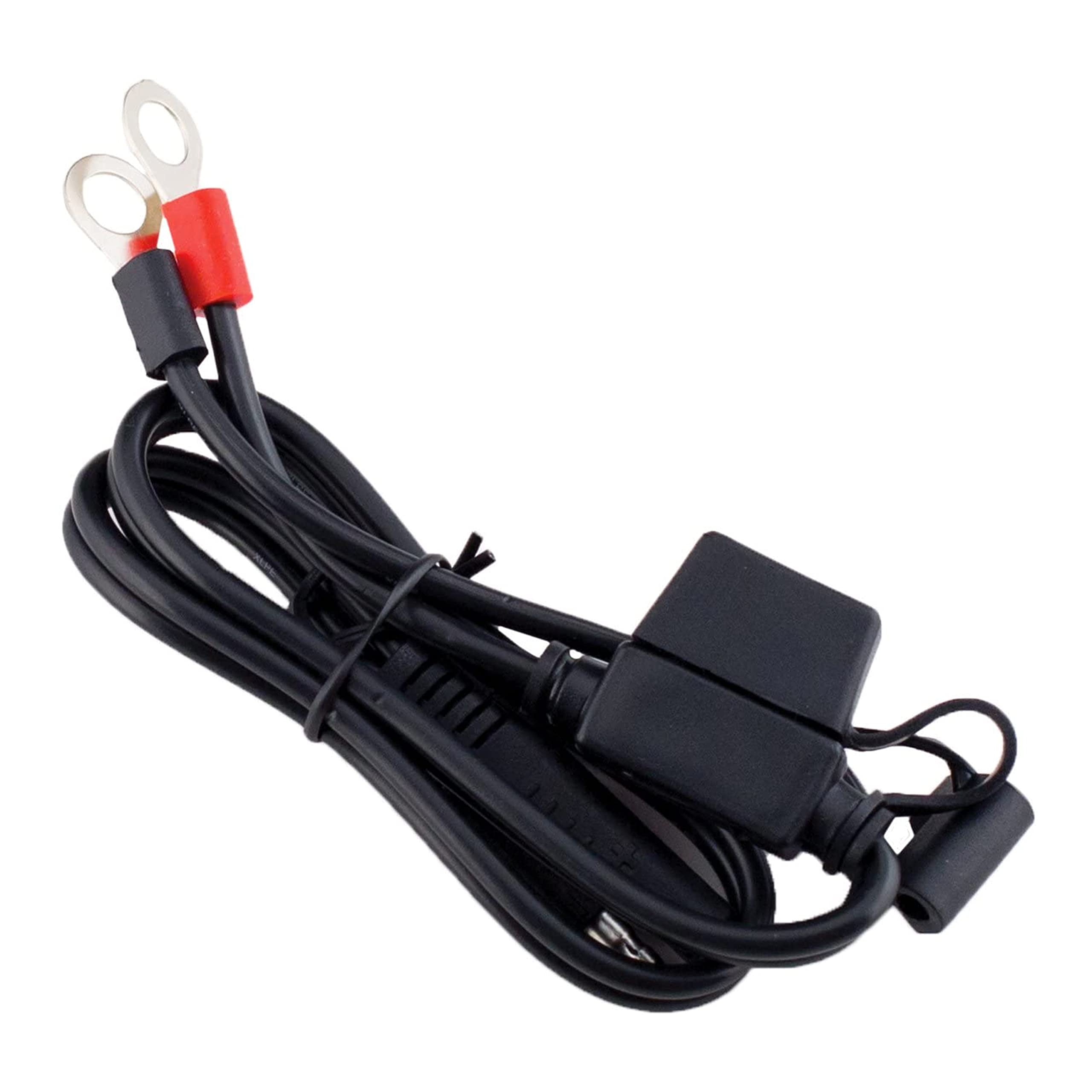 Battery Tender Ring Terminal Harness Accessory Cable - 18 inch Cord Adapter with SAE Quick Disconnect - Easy Quick Convenient fo