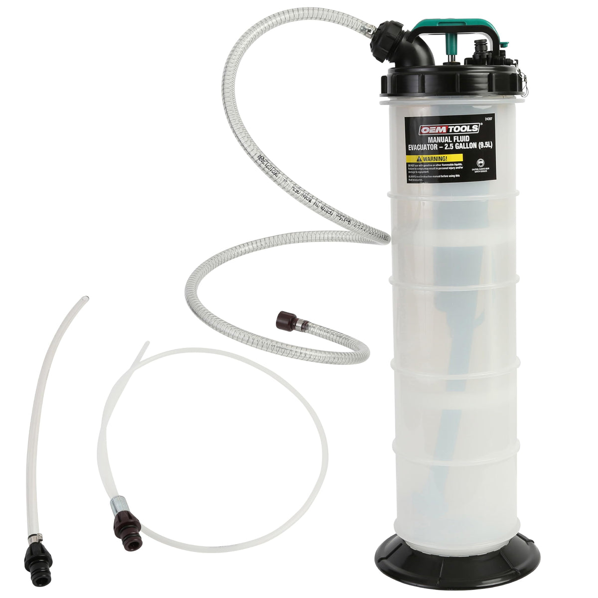 OEMTOOLS 24397 10 Quarts (2.5 Gallons) Manual Fluid Extractor, Oil Extractor Pump, Transmission Fluid Pump, Oversized Handle Man