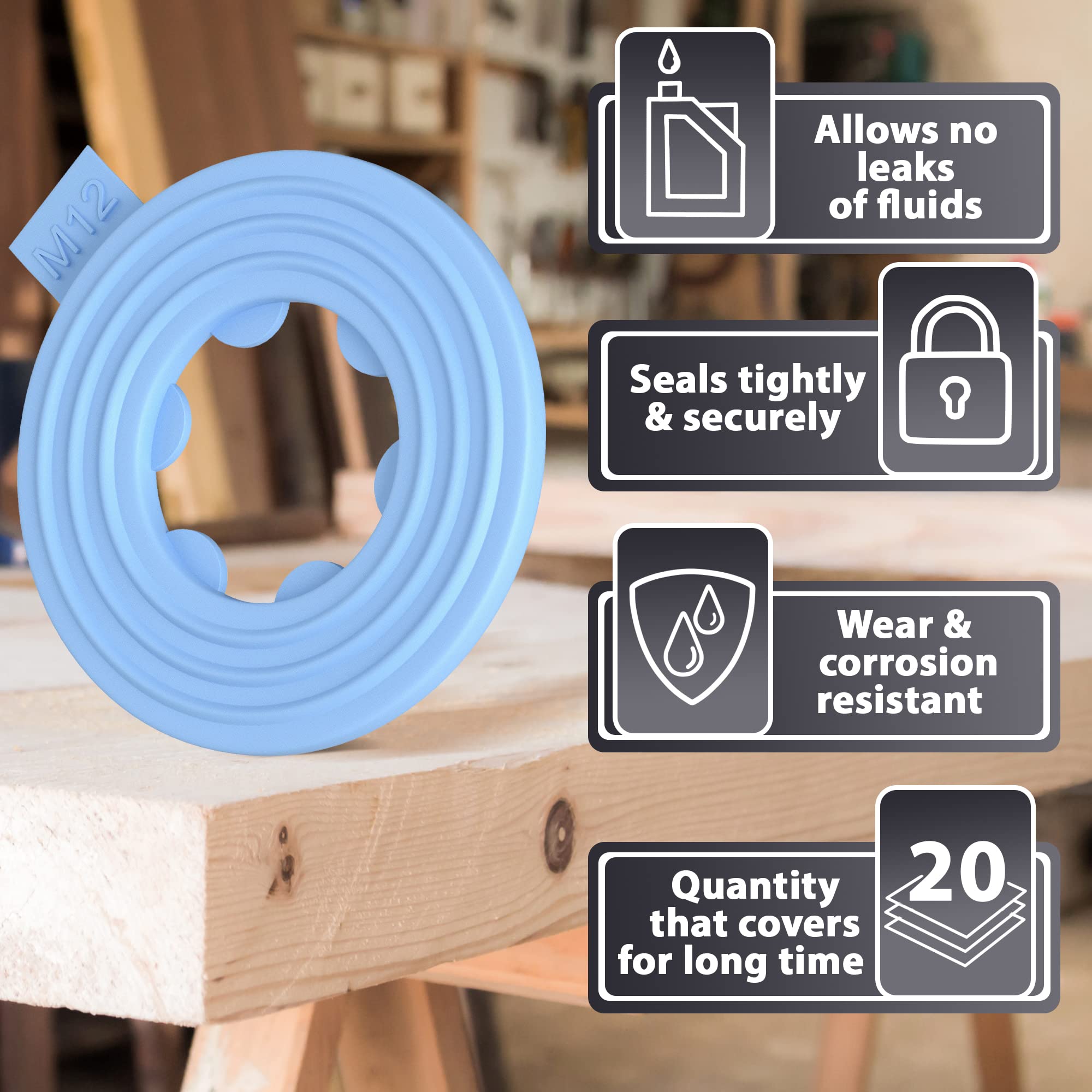 15Pcs Oil Drain Plug Crush Rubber Washer Gasket Seal - 12Mm Replacement For Buick/Cadillac/Chevrolet/Gmc/Hummer/Oldsmobile/Ponti