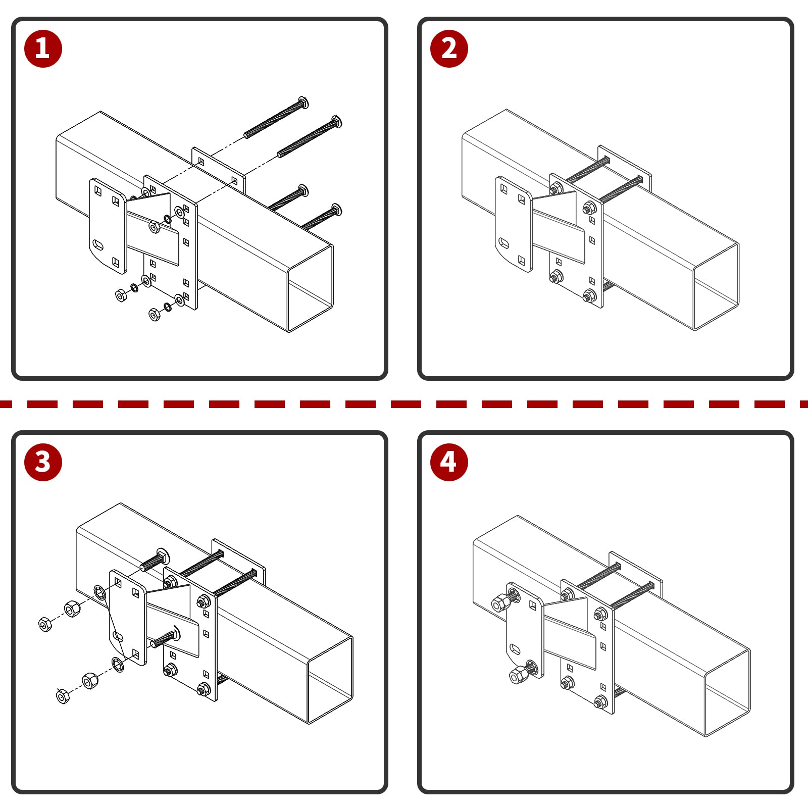 Spare Tire Carrier,Spare Tire Mount For Trailer,Heavy Duty Holds Up To 160 Lbs, Fits 4 & 5 & 6 Lugs Trailer Wheels On 4', 4.25',4.5'', 4.75'', 5'' And 5.5'' Bolt Patterns