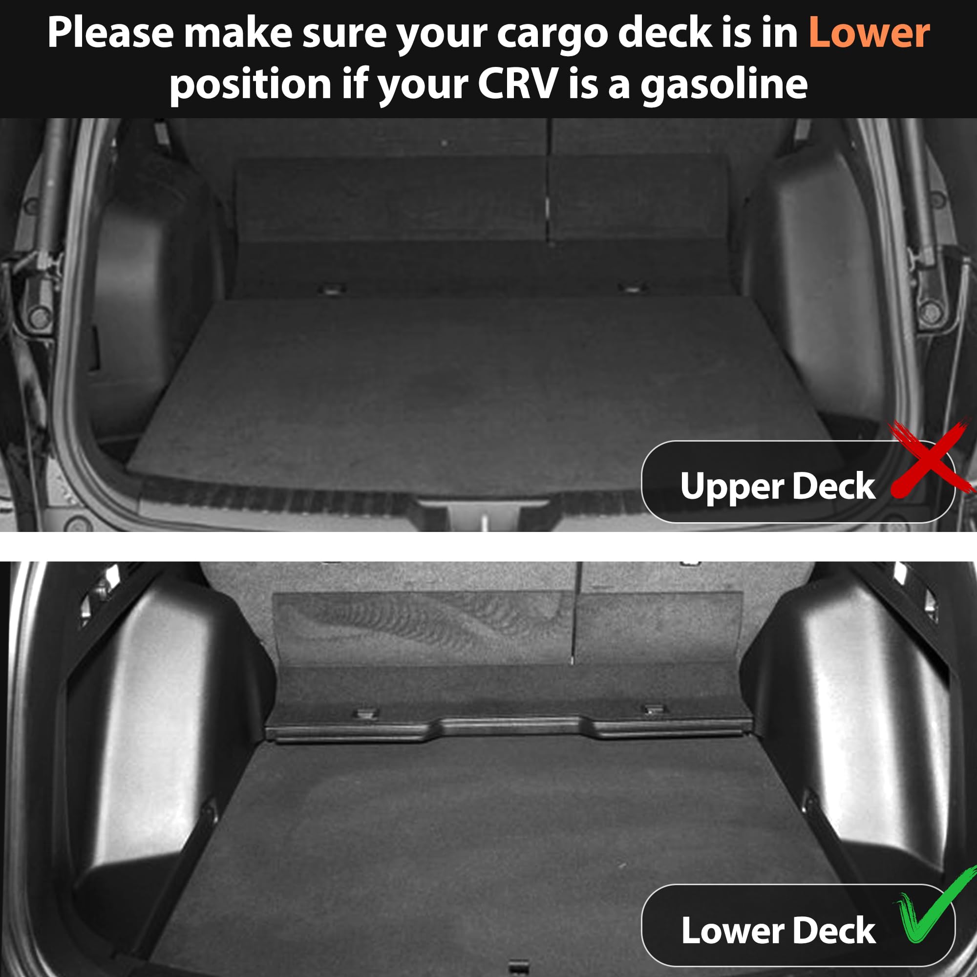 Auxko All Weather Floor Mats Cargo Liner Fit For Honda Cr-V 2023 2024 2025(Not Hybrid) Tpe Rubber Liners Set Crv Accessories Car