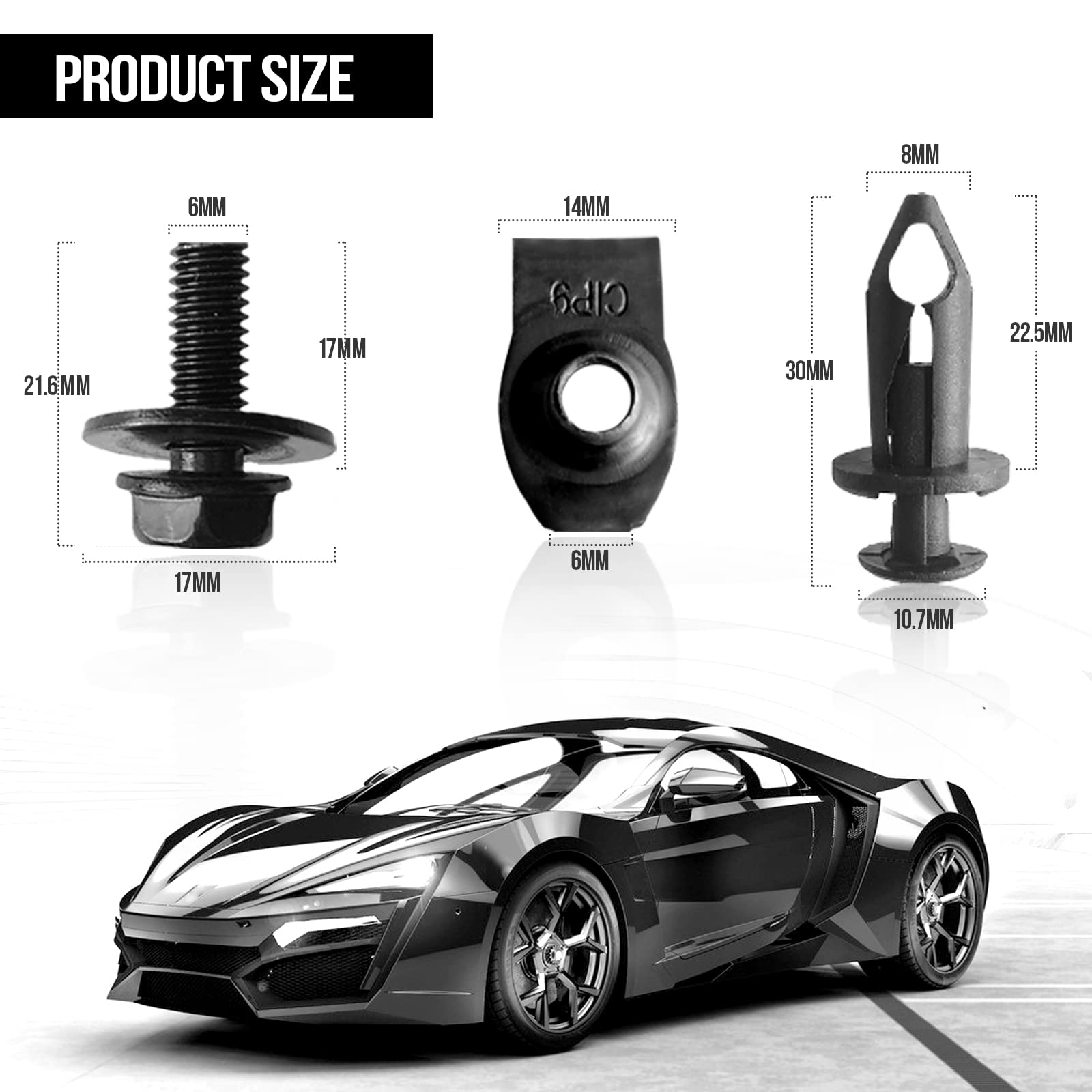 35Pcs Engine Under Cover Splash Shield Body Bolts Screws, Bumper Clips Extruded U-Nuts Kit Compatible With Nissan 350Z 370Z Infiniti G35 G37 Ex35 Fx35 Fx45