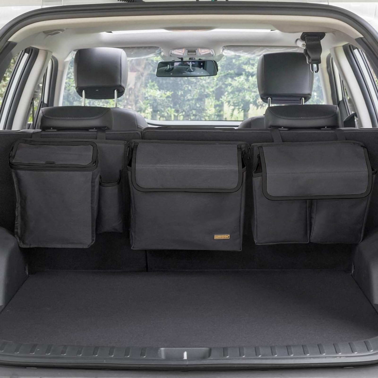 Marksign Deluxe Car Trunk Organizer, Detachable Backseat Hanging Organizer Storage Modules With Built-In Cooler For Car Small Su
