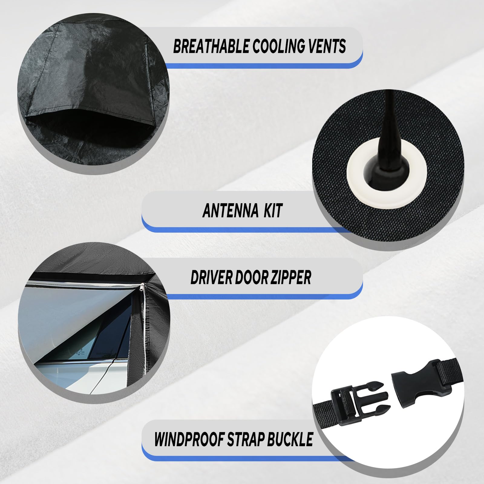 ATHUPEAD 10-Layer Car Cover Waterproof All Weather for Automobiles, Universal Fit for BMW 4/5/6/7 Series, Ford Mustang, Mercedes