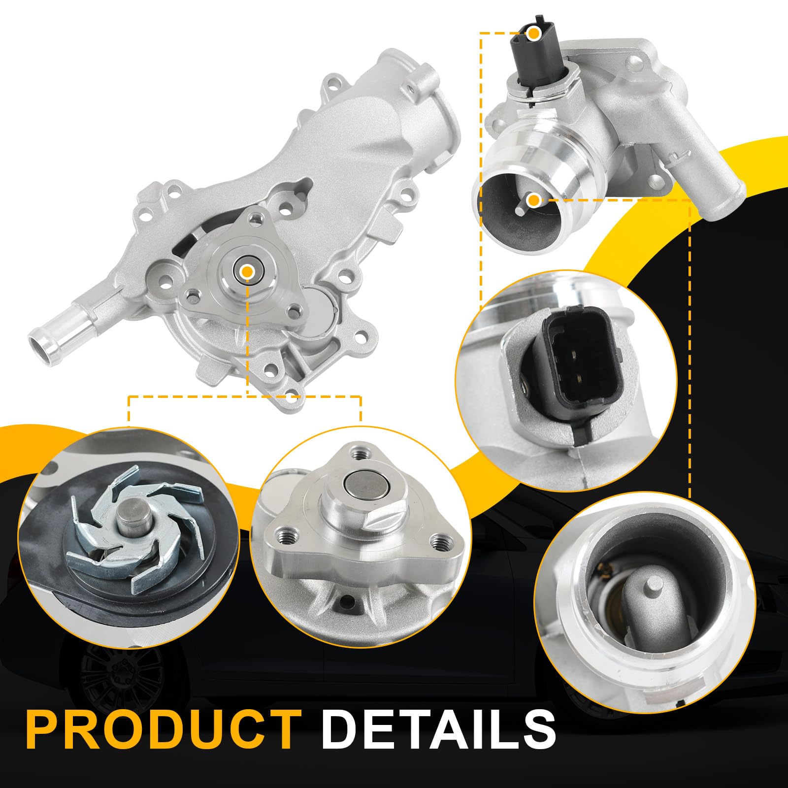 Radhlbniu Water Pump Thermostat Kit Fit For Buick Encore 2013-2020, Fit For Chevy Cruze 2011-2016 Sonic 2012-2020 Trax 2013-2020