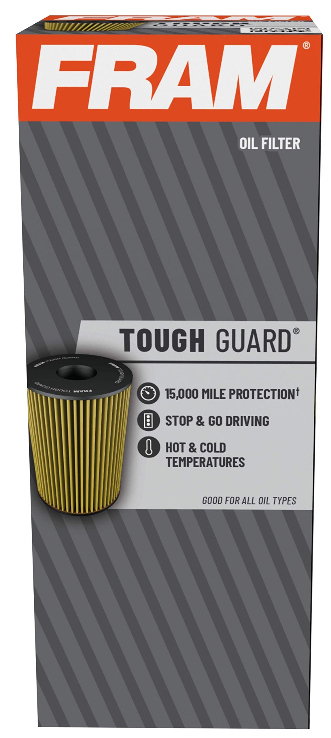 Fram Tough Guard Replacement Oil Filter Tg9641, Designed For Interval Full-Flow Changes Lasting Up To 15K Miles