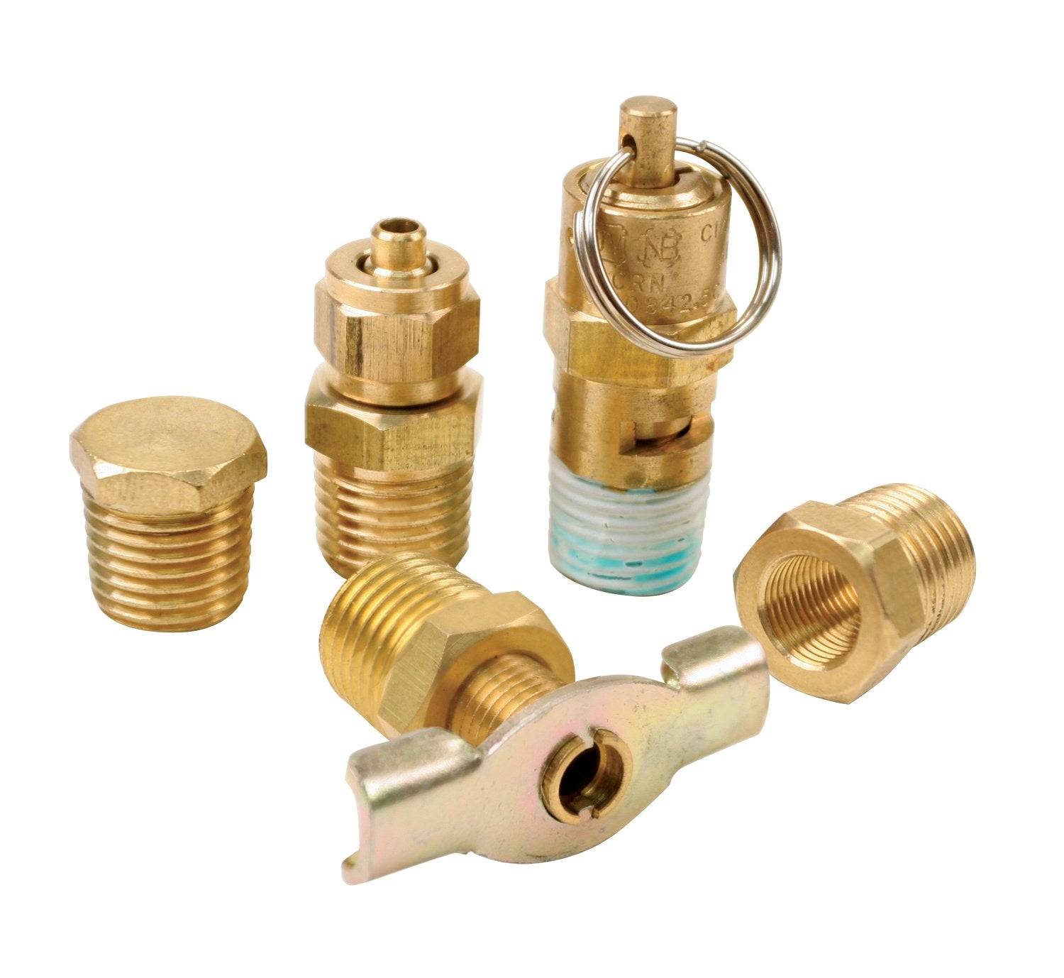 Air Locker 5 Pc.Tank Fittings Kit (With 1/4'' Npt M To 1/8'' Bsp F Adapter) (For 150Psi Rated Systems)