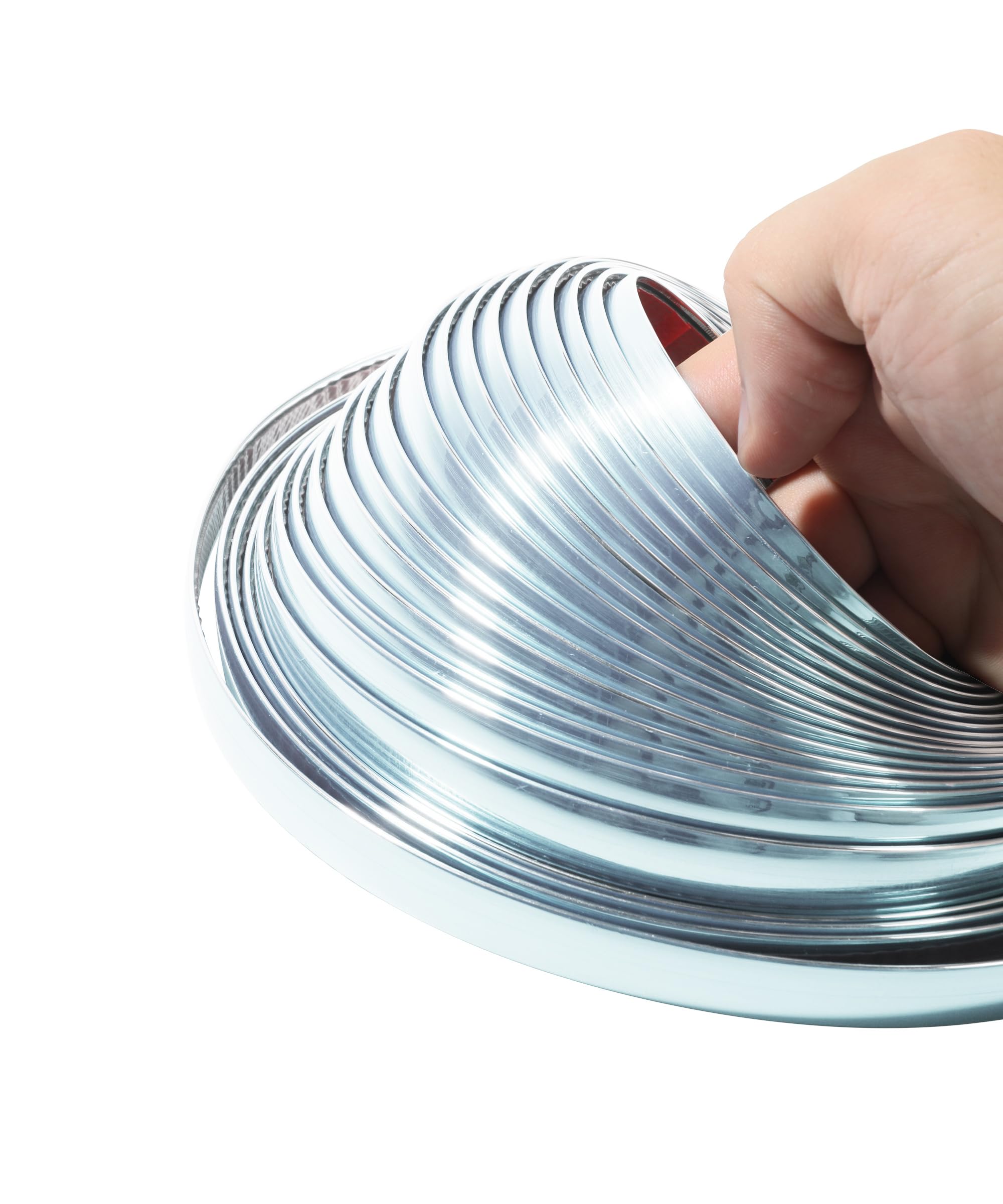 Zlirfy 25Ft Automotive Chrome Trim Molding,Universal Decorative Scratch-Proof Decorative Protect Sticker,1/2'' Wide Car Body Chr