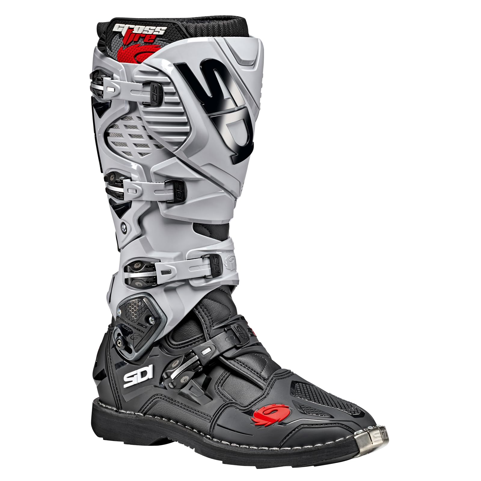 Sidi Crossfire 3 TA Offroad Boots (8.5/42, Black/Ash)