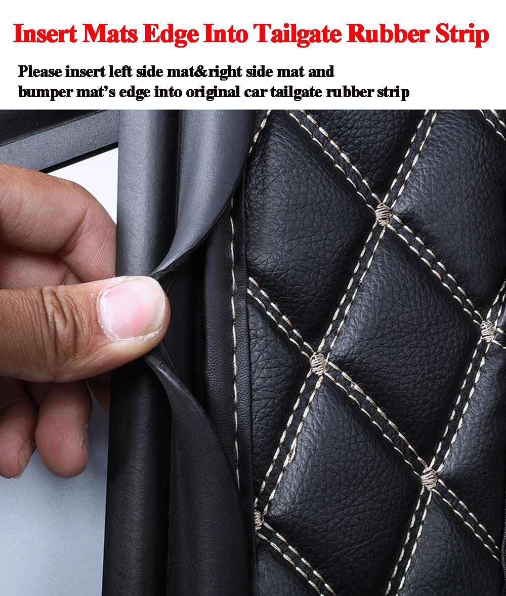 Trunk Cover Mat for 2020-2025 Tesla Model Y 5-Seater Red Cargo Mat (Rear Backrest Protector+Trunk Protector+Both Side Panels) Fu