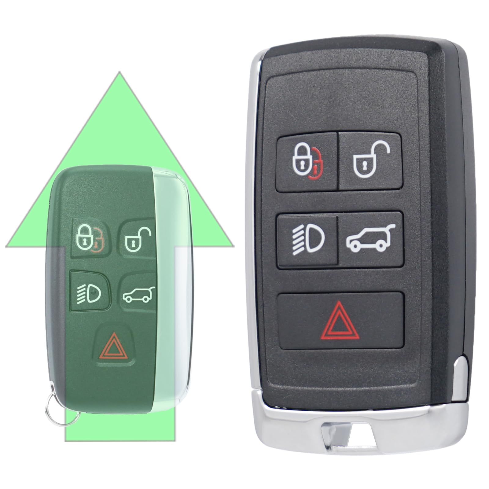 SUPALAND Smart Key Fob Shell Replacement Fits for Land Rover Range Rover Sport Evoque Discovery LR2 LR4 Jaguar XJ XE XF XK F Typ