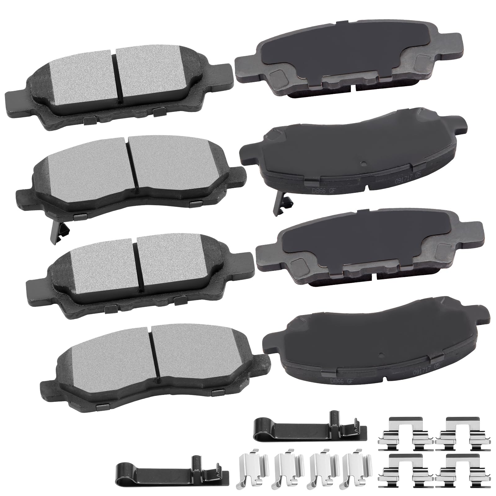 Cciyu D1037 D866 Ceramic Front Rear Disc Brake Pad For Chrysler 200/Sebring,For Dodge Avenger/Caliber,For Jeep Compass/Patriot,F