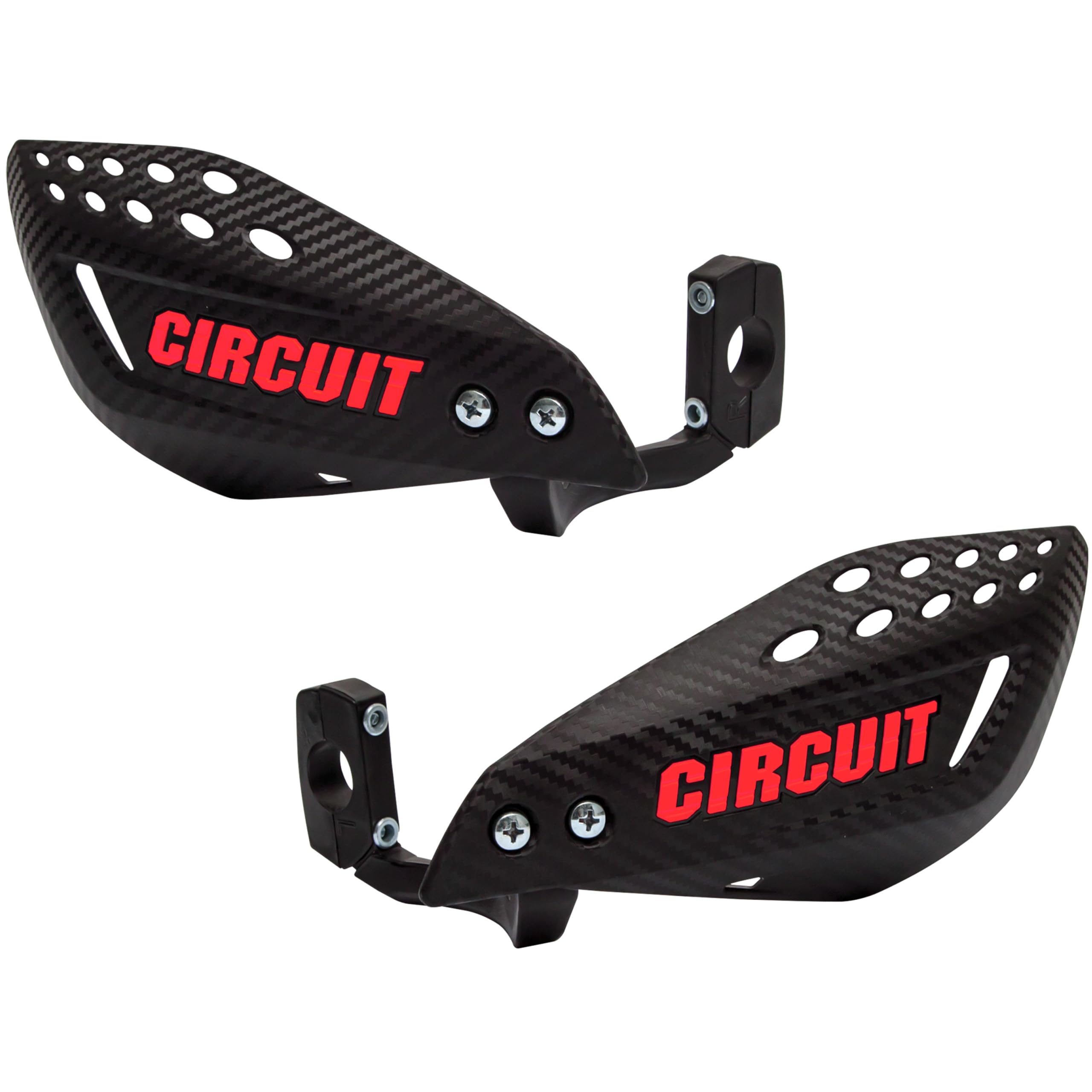 Universal Motorcycle Handguards - High Strength Enduro Motorcycle Handguards Vector For Any Weather - Carbon/Red Dirt Bike Handg