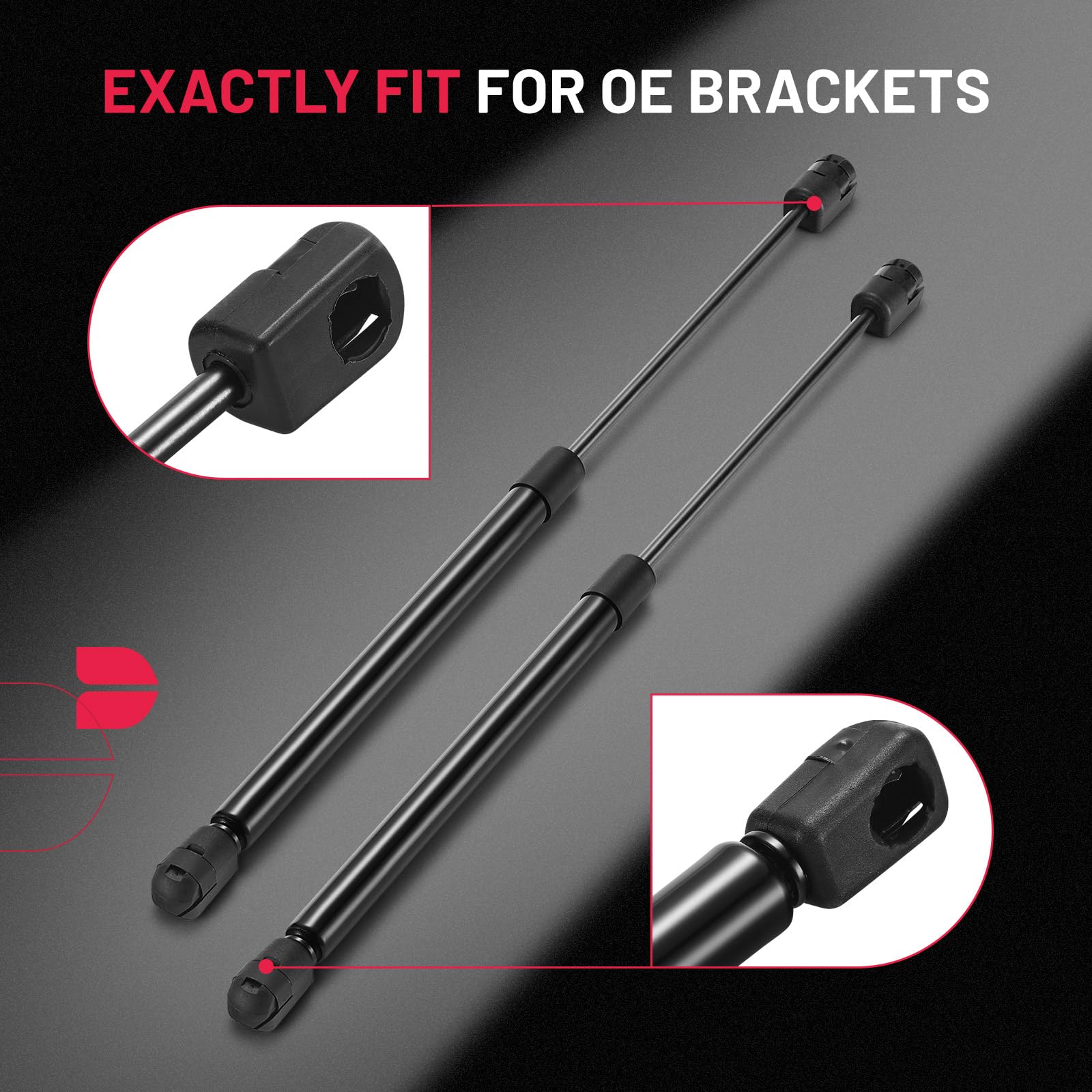 Bdfhyk C16-15208 16In/45Lbs (200N) Gas Shocks Struts For Leer Are Camper Shell Topper Rear Window Bed Cover, Cabinet Door, Outdo