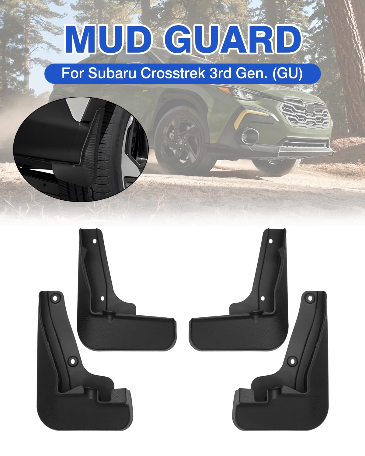 Autorder Mud Flaps Fit For 2024 2025 Subaru Crosstrek Accessories Splash Guards Mudflap Fender Flares Front And Rear Mud Guard S