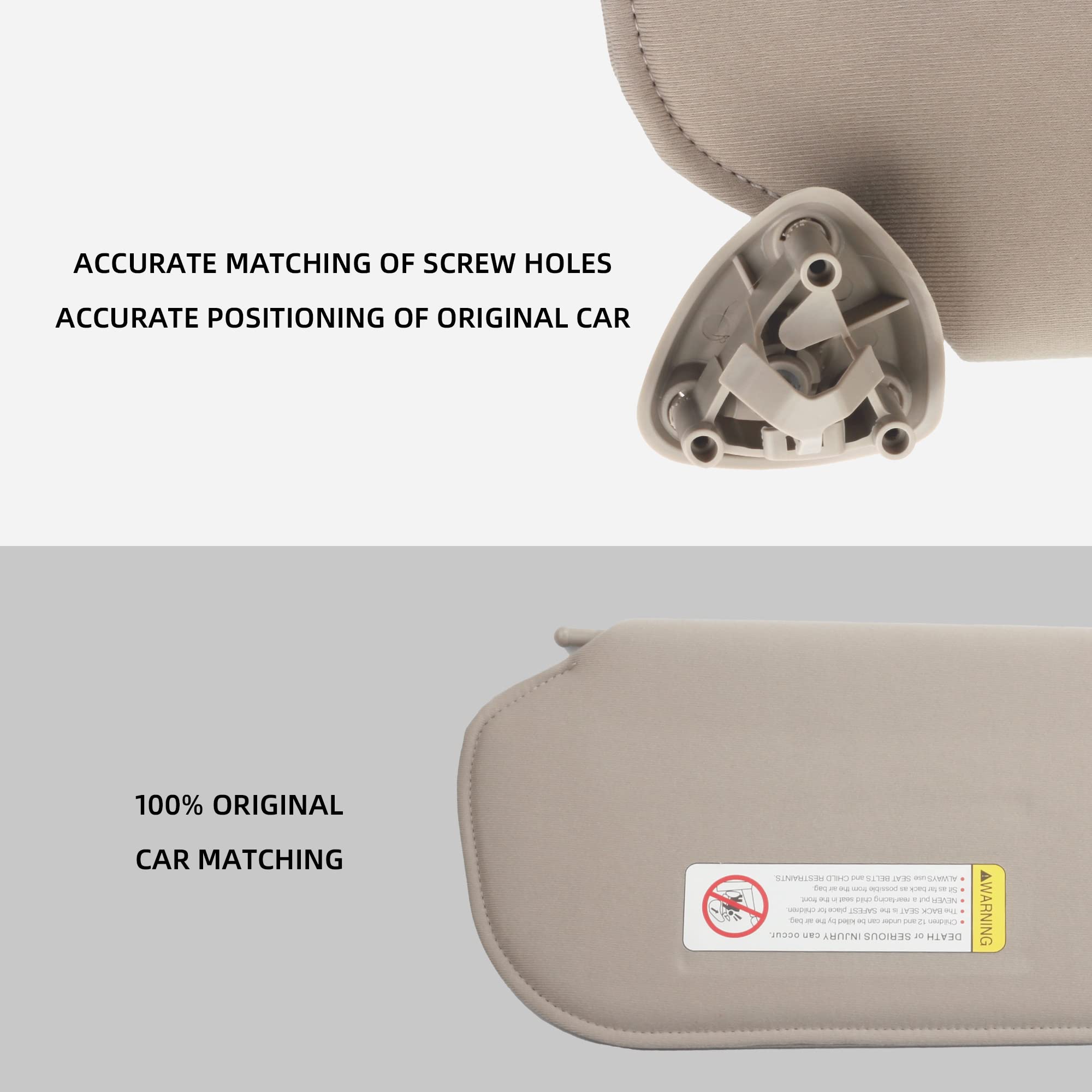 Dasbecan Gray Left Driver Side Sun Visor Compatible With Chevrolet Express Gmc Savana 1500 2500 3500 4500 1999-2019 Replaces# 84