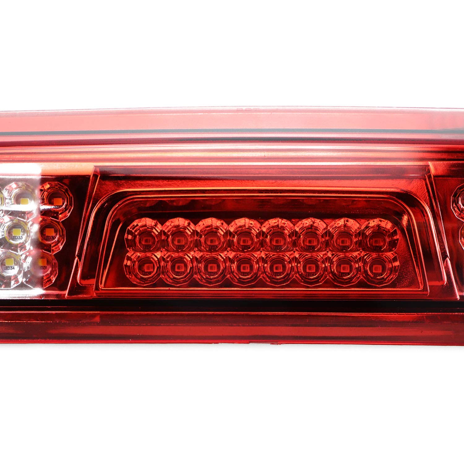 Tresound For 2014-2018 Chevrolet Silverado/Gmc Sierra 1500 2500Hd 3500Hd 3Rd Third Brake Light Cargo Light High Mount Lamp Led Stop Light (Red)