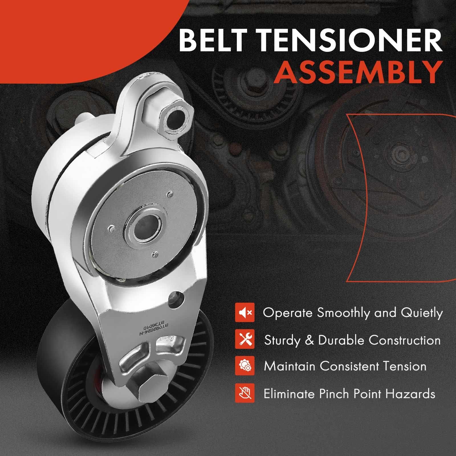A-Premium Belt Tensioner Assembly With Pulley Compatible With Toyota Camry 2012-2017, Rav4 2009-2018, Sienna 2011-2013, Venza 20