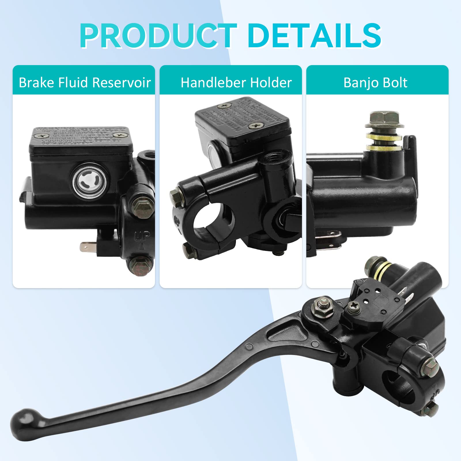 Front Brake Master Cylinder Compatible With Honda Trx 200 250 300 350 420 500 520 Atc 200X 250R 350X Ome#45510-Hr3-305