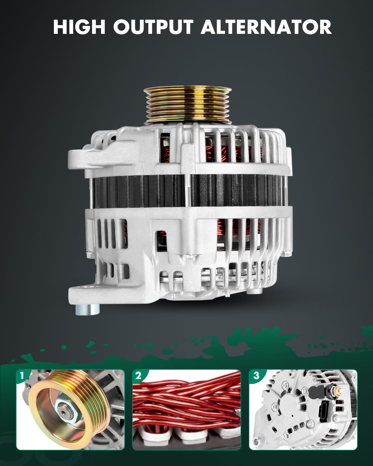 SCITOO Alternator 13639 fit for Nissan Maxima Murano 1995-2003 For Murano 2003-2007 for Infiniti I30 1998-2000 for I35 2002-2004