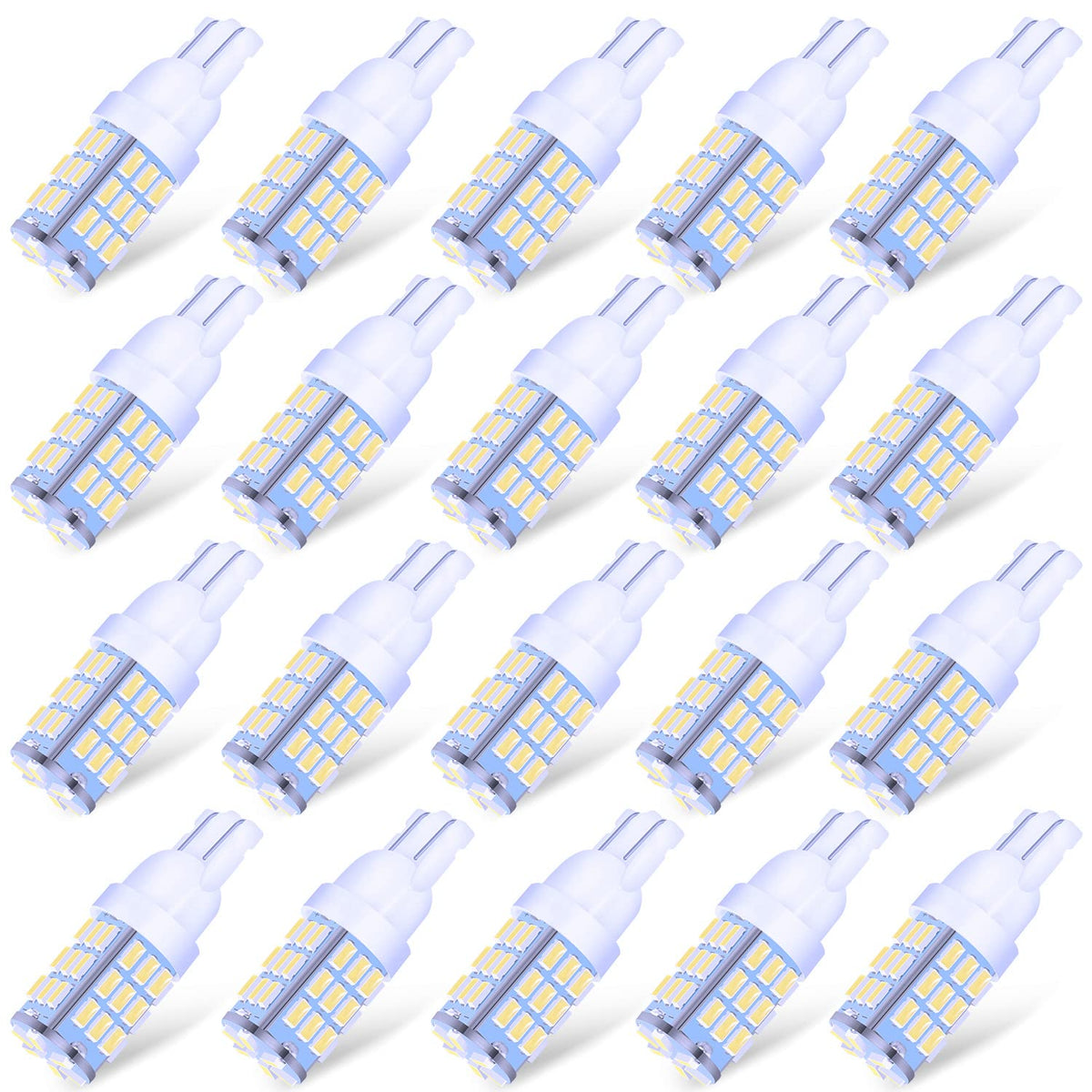 Acohuike T10 921 194 168 175 Led Bulbs Cool White 20-Packs, Super Bright 3014 42-Smd Replacement 12 Volt Rv Camper Trailer Boat Trunk Interior Dome Map License Lights, Backup Reverse Lights