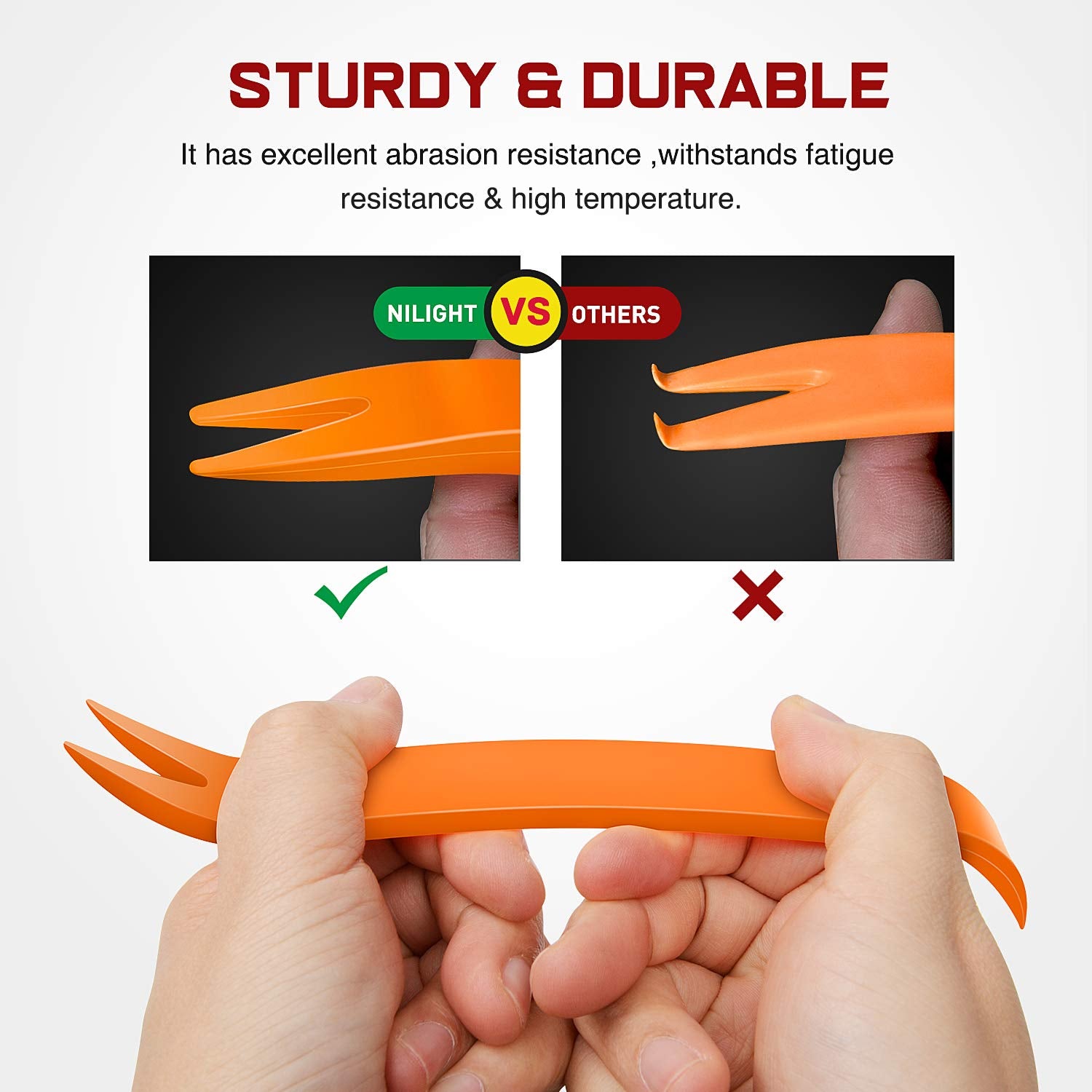 Nilight - CL-86 635Pcs Car Push Retainer Clips-16 Most Popular Sizes Nylon Bumper Fender Rivets Kit with 10 Cable Ties and Faste