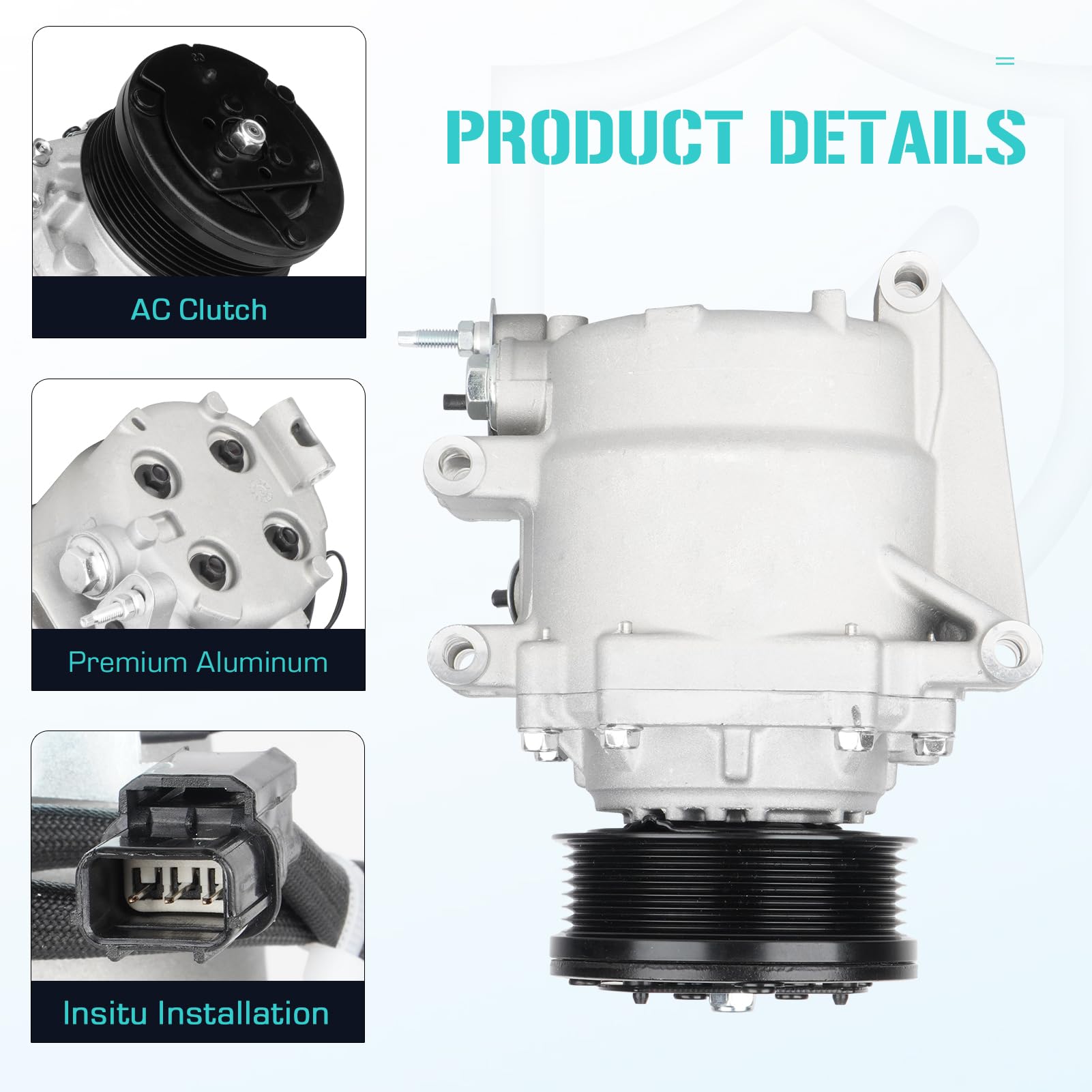 AC Compressor with Clutch Fits for Honda Civic 1.8 1.8L 2006 2007 2008 2009 2010 2011, CO 4918AC, 38810RNAA02 38810RRBA01