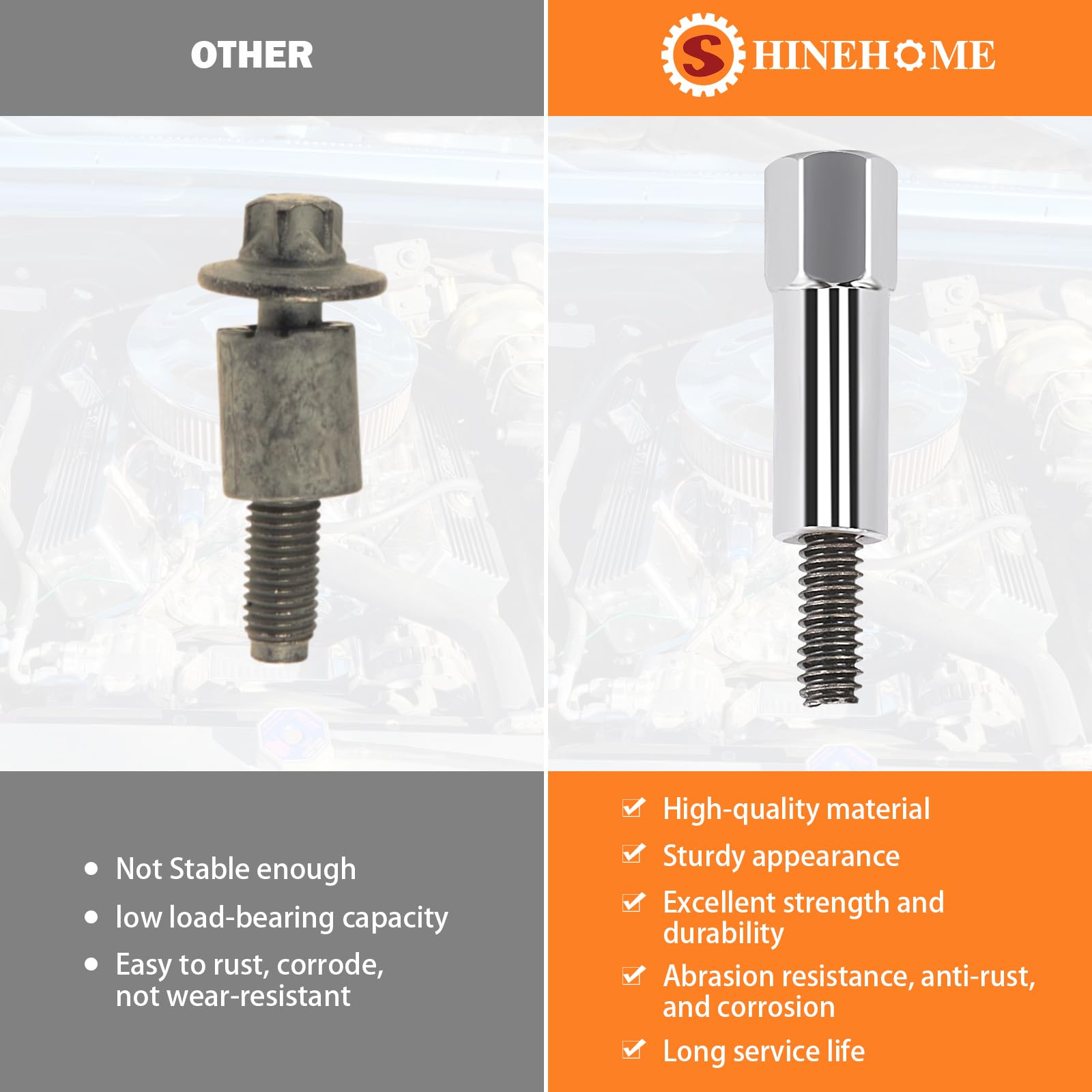 Valve Cover Bolts Kit Compatible With Chevy 350 283 305 327 383 Sbc Valve Covers Bolt Studs Small Block Chrome Steel Valve Covers With Black Oxide Finish