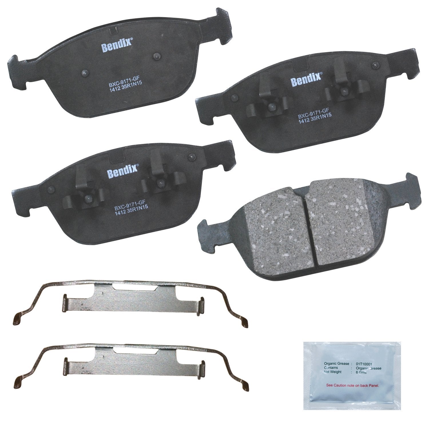 Bendix Priority1 Cfc1412 Ceramic Front Brake Pads For Volvo Xc60 2015-2010, Xc90 2014-2003