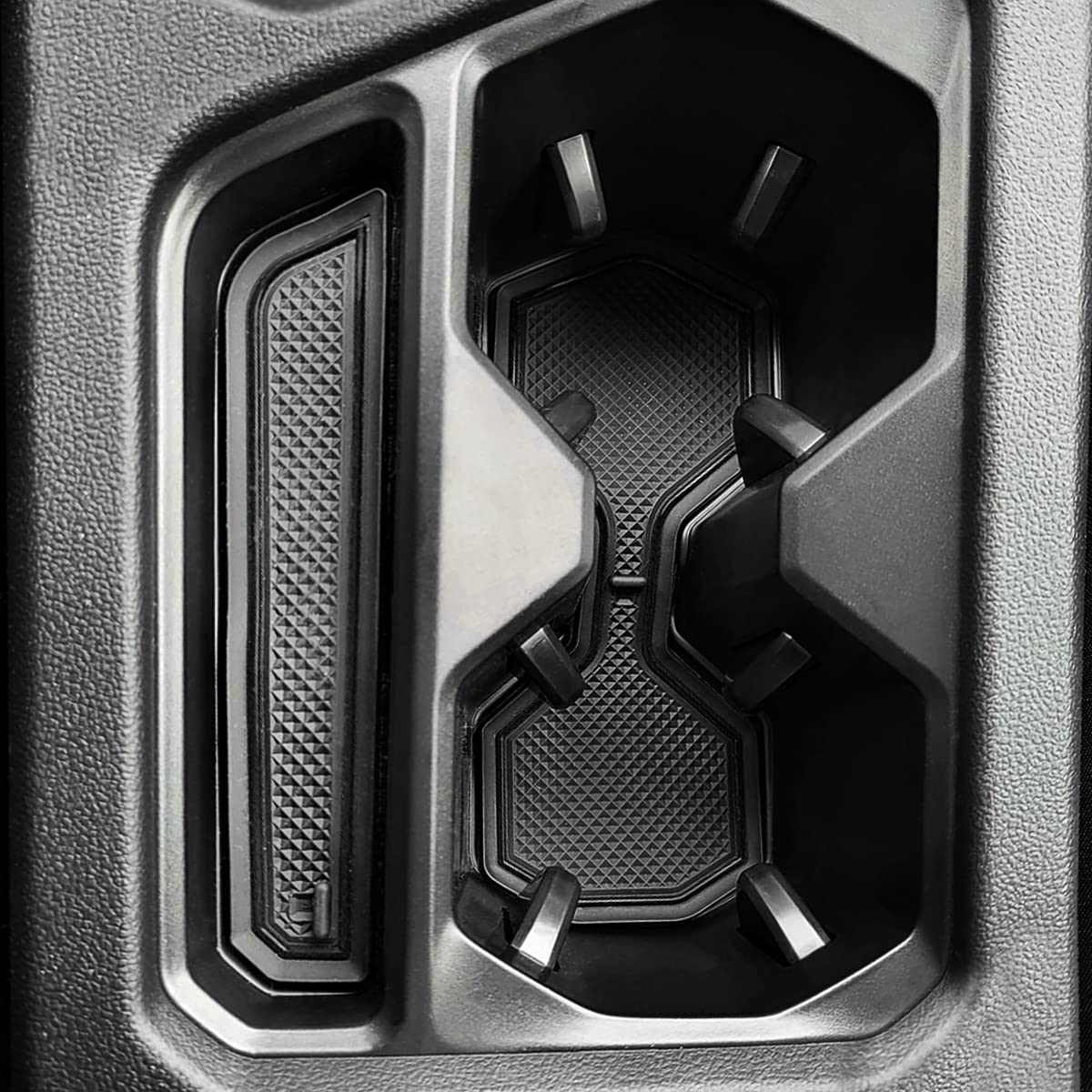 Auovo Anti Dust Cup Holder Insert Liners For Volkswagen Vw Taos Accessories 2024 2023 2022 Custom Fit Interior Mats 5Pcs (Black)