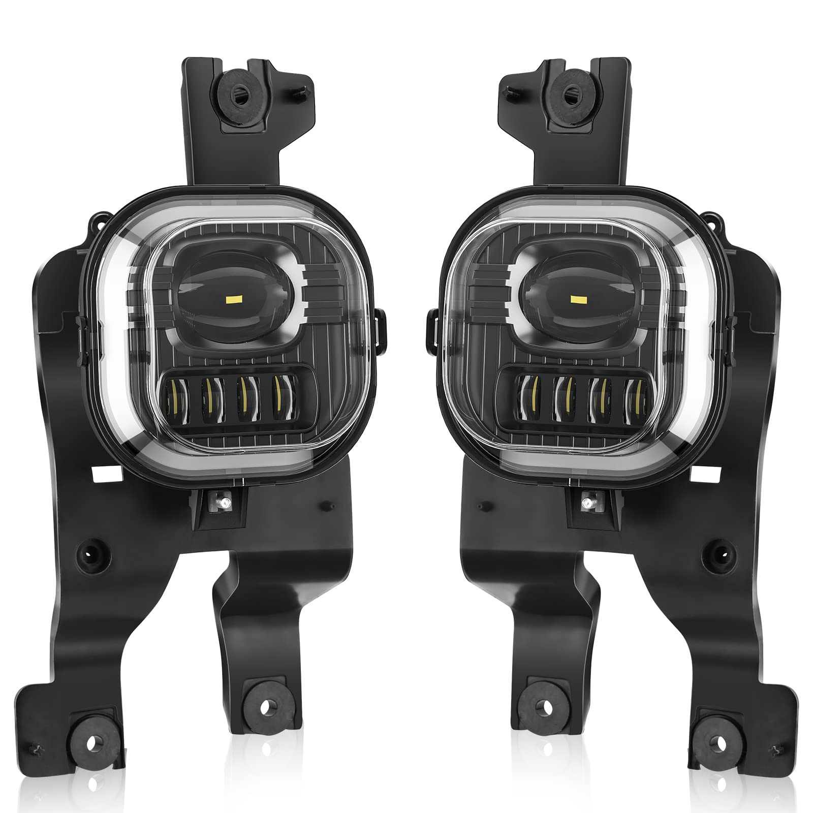 LED Fog Lights Compatible with 2008-2010 Ford F250 F350 F450 Super Duty Truck, Front Driving Lamps Clear Lens Assembly Replaceme