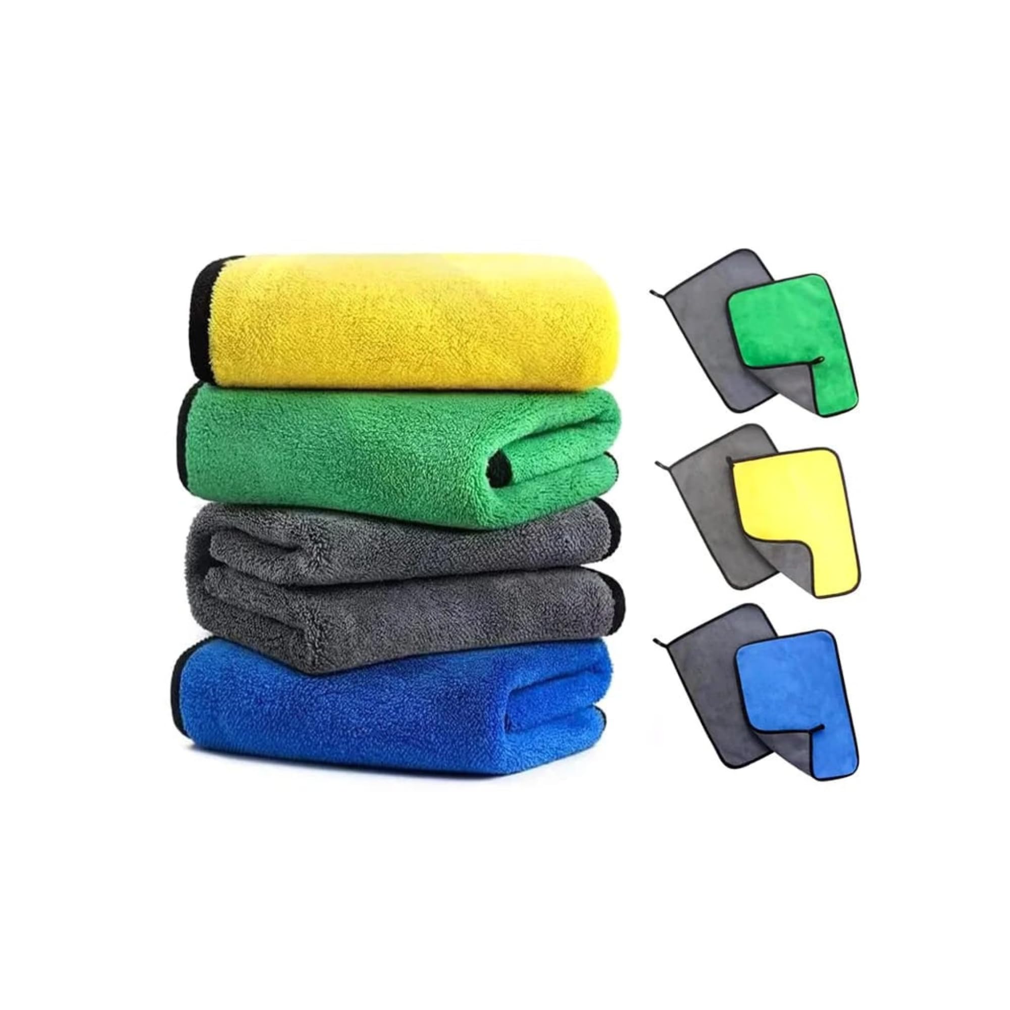 Microfiber Car Cleaning Cloth Super Soft 600 GSM (30 x 40 cm) Microfiber Cloth for Car and Bike Scratch Less Drying, Cleaning an