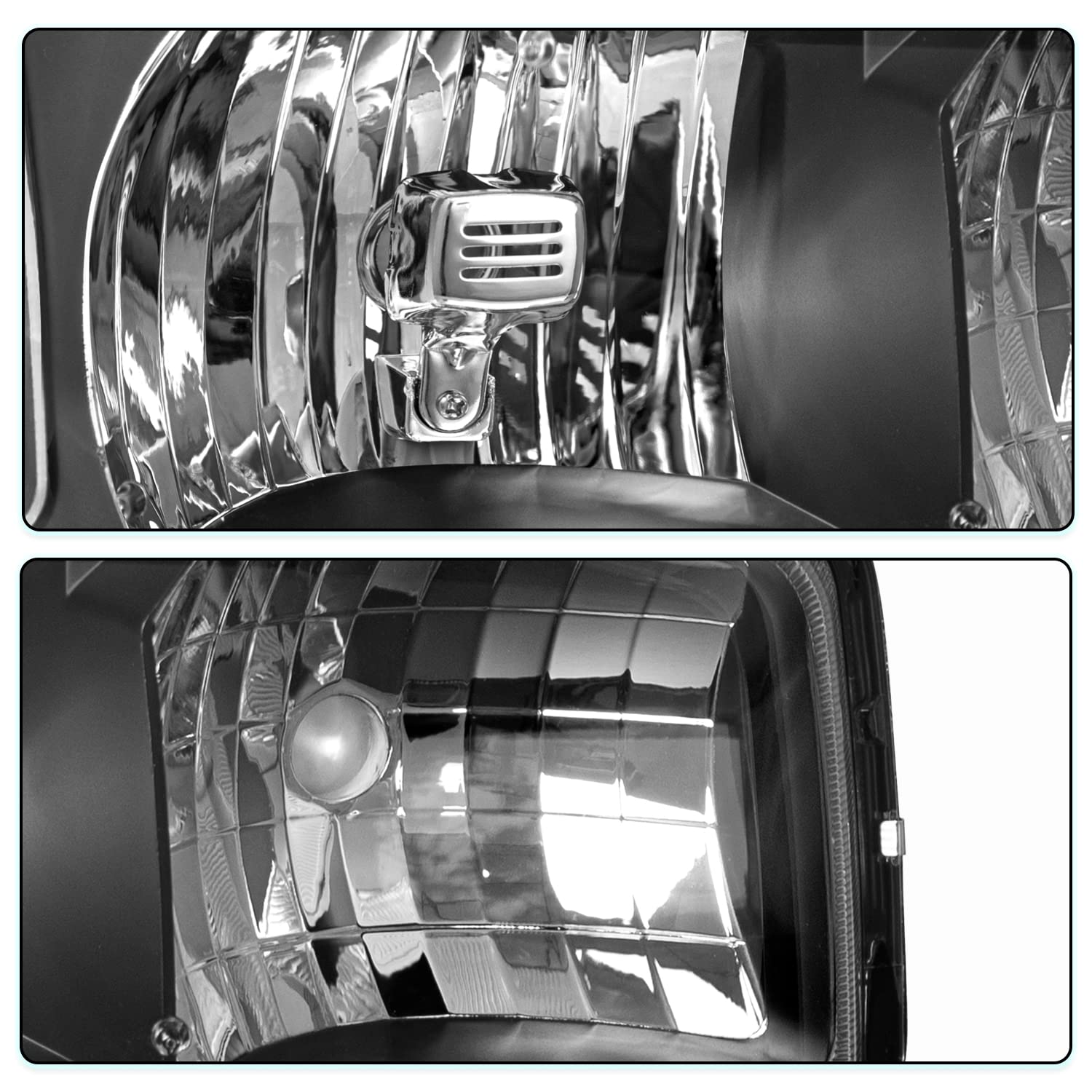 Tusdar 4Pcs Fit For 99-07 Gmc Sierra 1500 Headlight Assembly 99-04 Sierra 2500, 01-07 Sierra 1500Hd 2500Hd 3500Hd, 99-06 Yukon, 00-06 Yukon Xl 1500 2500,Not Fit Denali Model