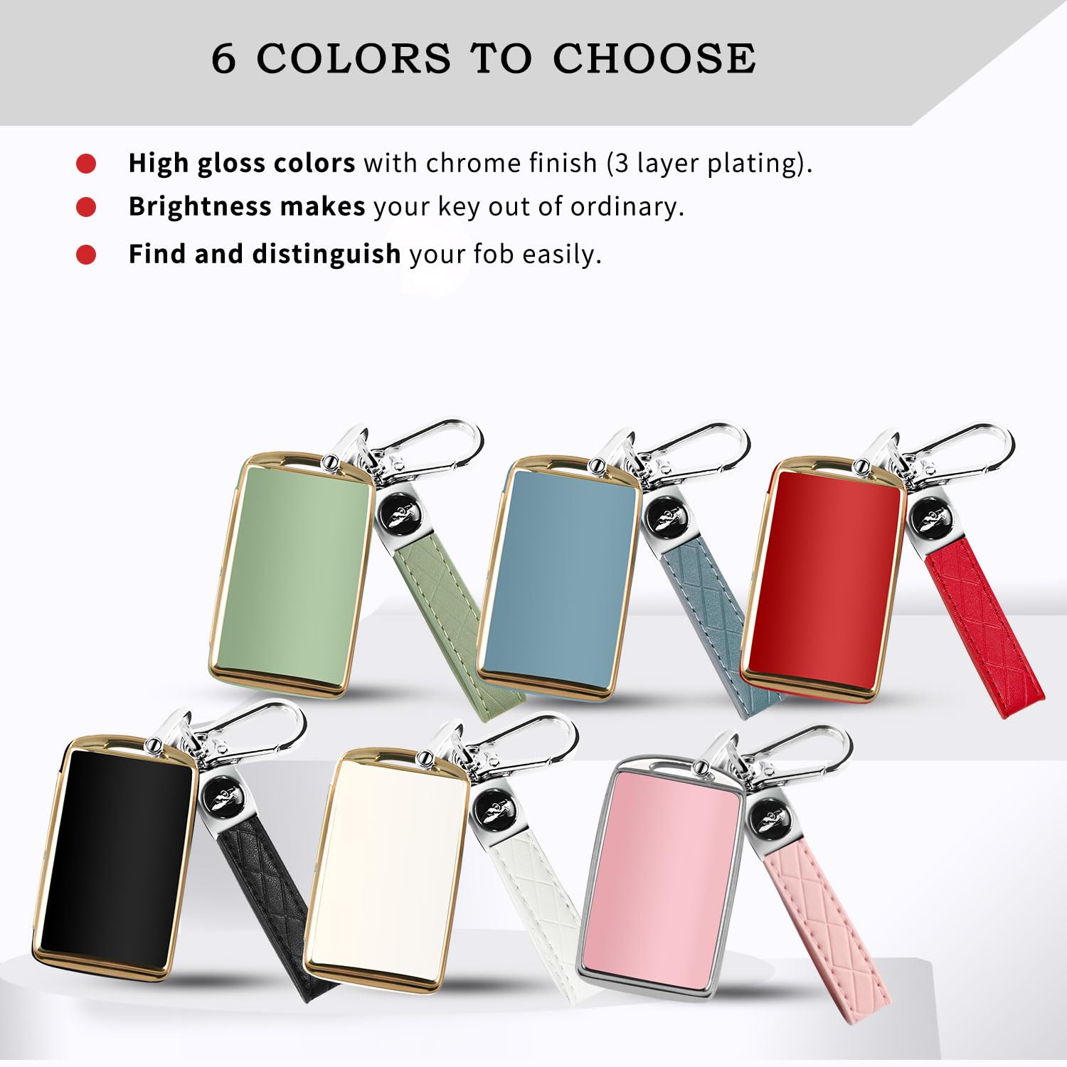 QBUC for Mazda Key Fob Cover Case with Keychain for 2019-2023 Mazda 3 6, Mazda 3 Hatchback, 2020-2023 Mazda CX-5, CX-9, CX-30 (P