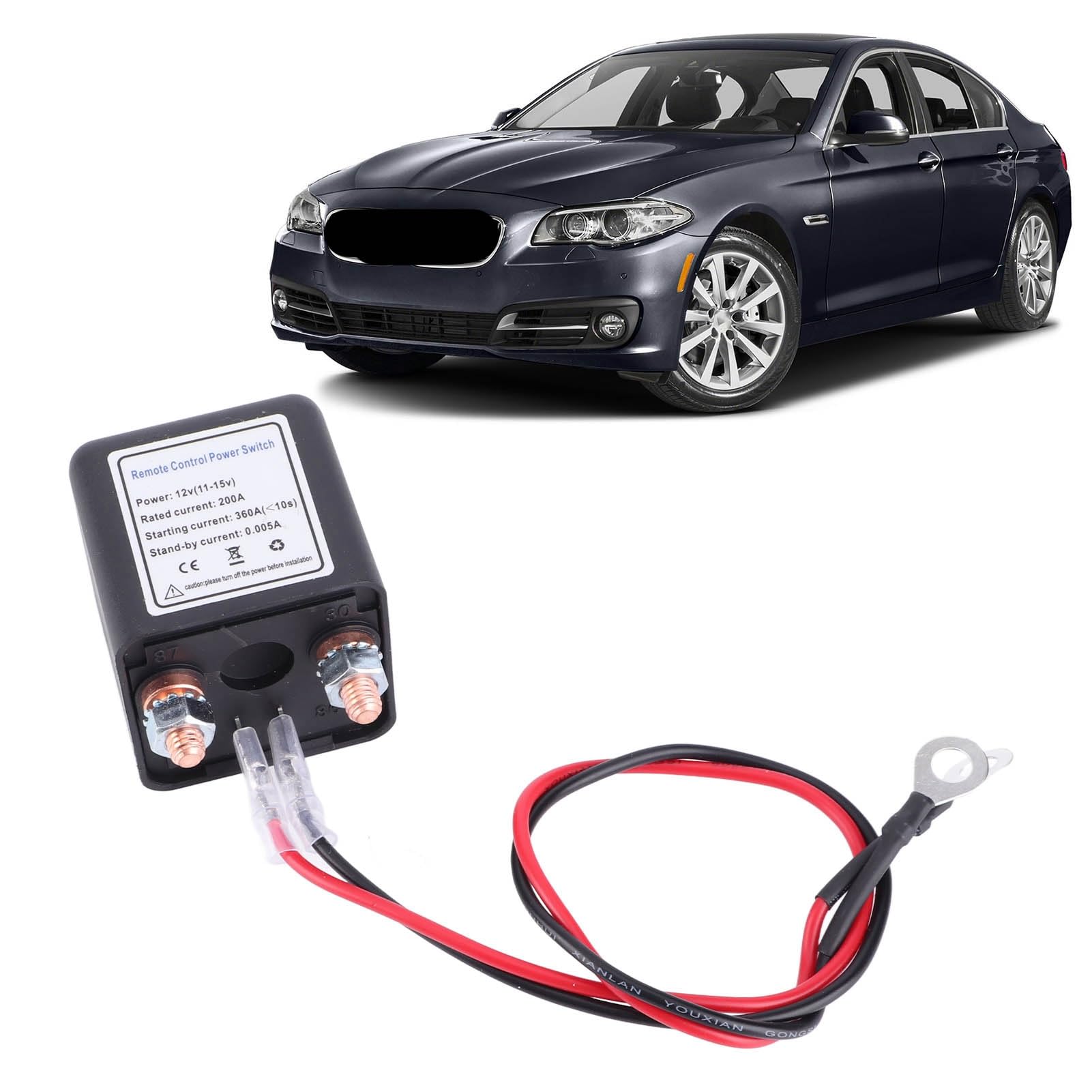 Remote Battery Disconnect Switch, Dc12V 120A/200A Anti Theft Upgrade Kill Switch For Car With Dual Remote Control, Prevent Battery Drain Battery Cut Off Switch For Car, Rv, Truck, Boat, Marine(200A)