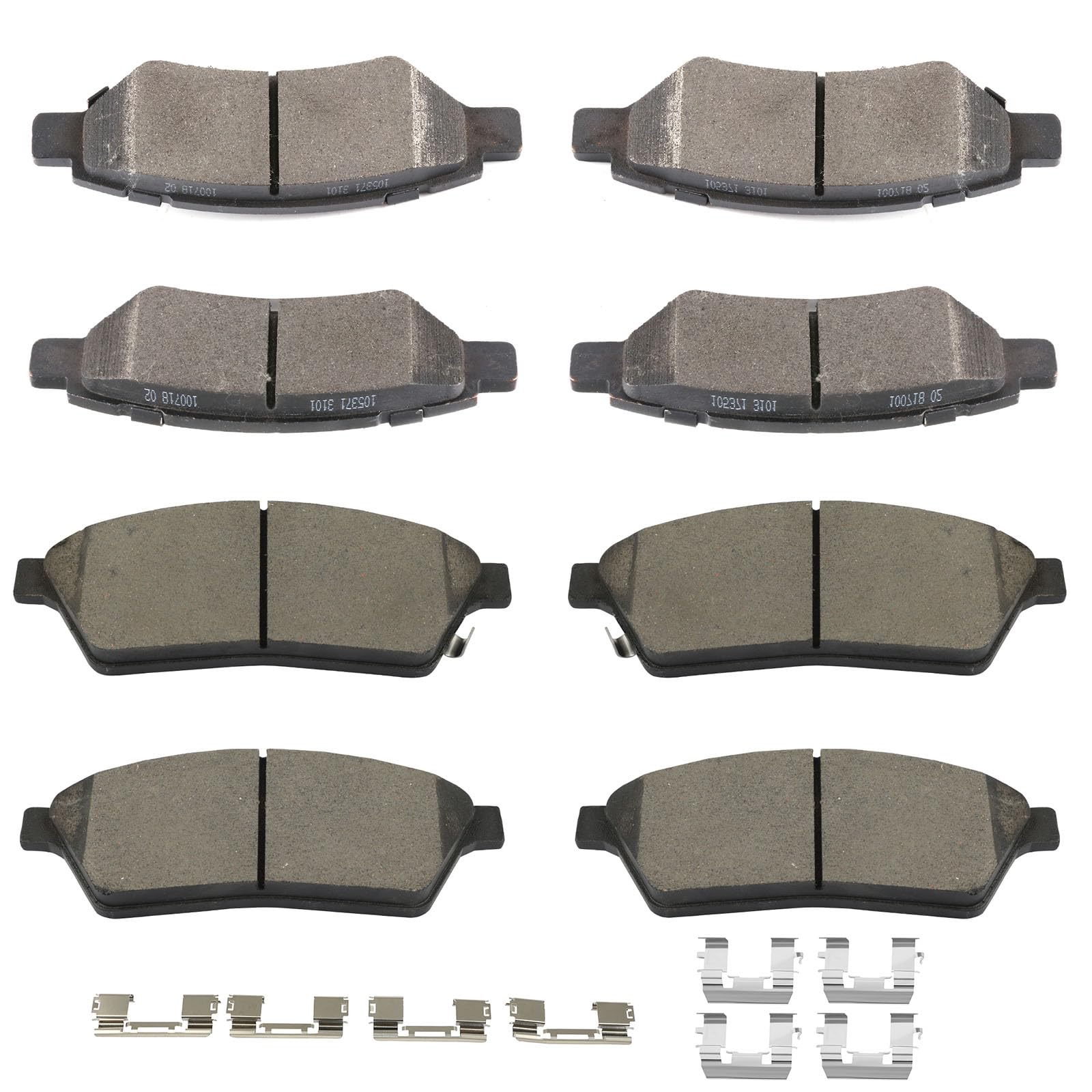 Scitoo D1422 D1337 Front Ceramic Rear Semi-Metallic Brake Pads Sets W/Hardware Replacement For Cadillac For Srx 2010-2016,For Sa