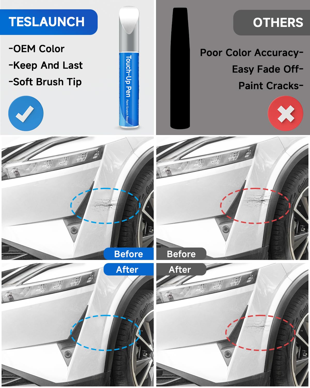 QM1 Cloud White/Fresh Powder Touch Up Paint Compatible with Nissan Exact Match Touch Up Paint Car Scratch Repair