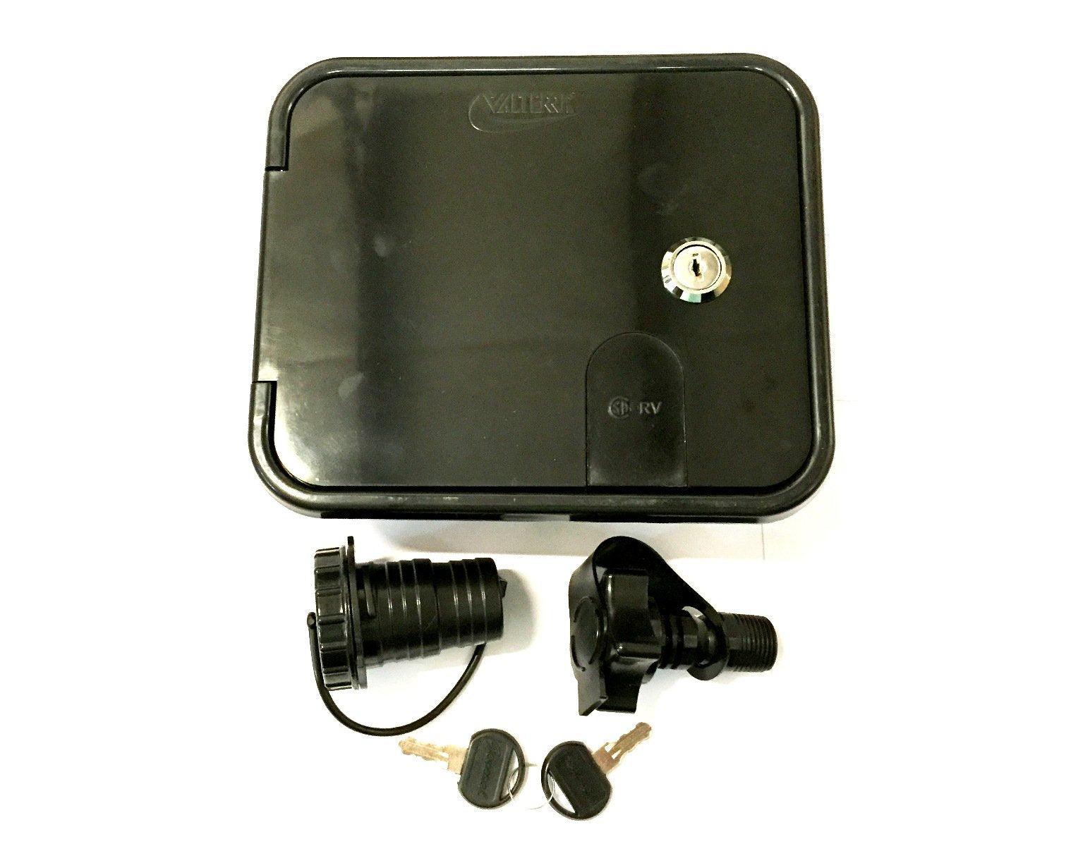 Valterra Black Gravity/City Water Hatch Fill Dish Lock Keys Rv Trailer