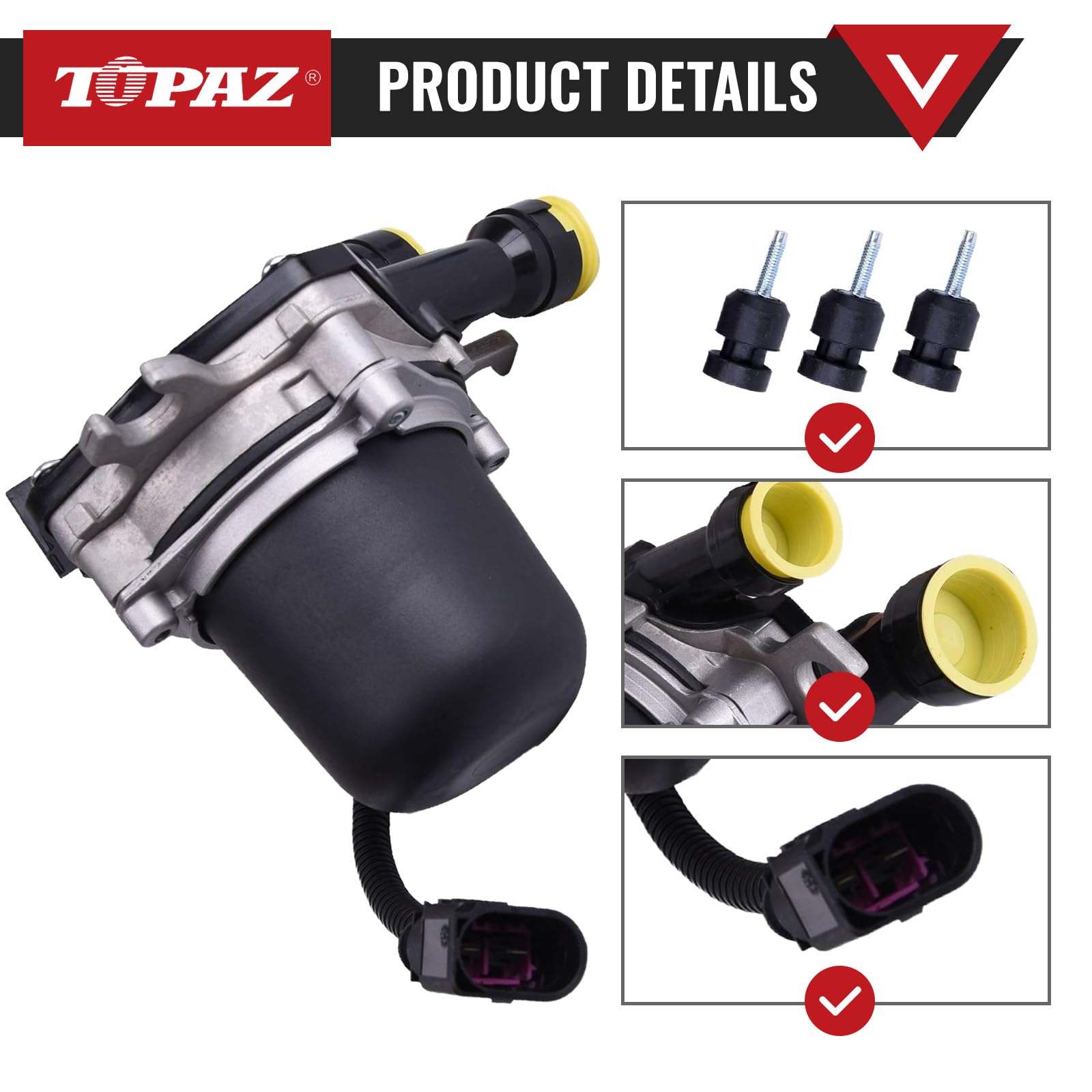 Bapmic 07K131333A Secondary Air Injection Smog Pump For Volkswagen Golf Jetta Passat Audi Rs5