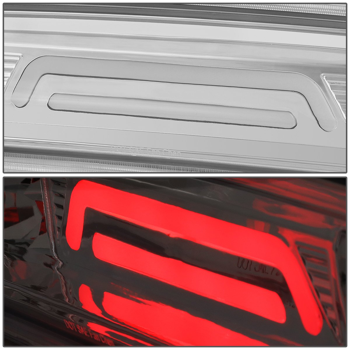 Dna Motoring 3Bl-Dram09-3D-Led-Ch Chrome Housing 3D Led High Mount 3Rd Third Brake Light [Compatible With 09-17 Dodge Ram 1500/1