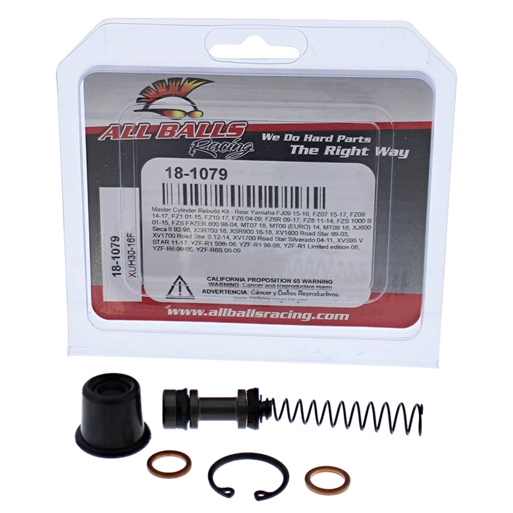 All Balls Master Cylinder Rebuild Kit Rear - 18-1079