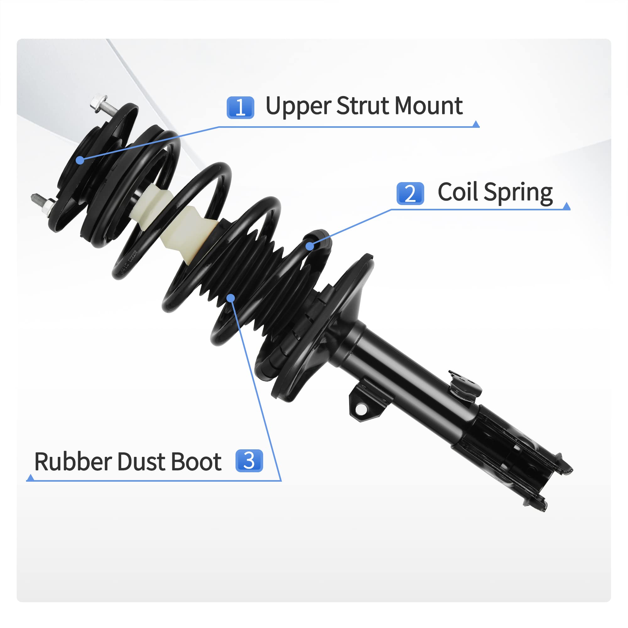 Yitamotor Front Complete Strut Quick Struts Compatible With 2009-2013 Corolla 1.8 L 2009-2010 Matrix Pontiac Vibe Fwd