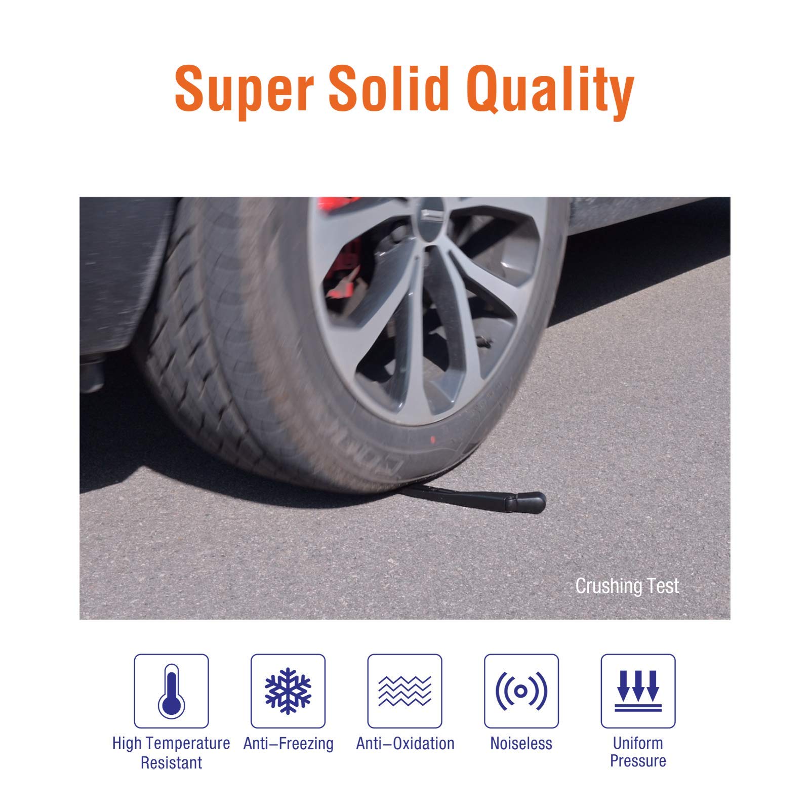 Wowiper Rear Wiper Arm With Blades Assembly For Honda Crv 2016 2015 2014 2013 2012, Genuine Oe Back Windshield Wiper 76720-T0A-0