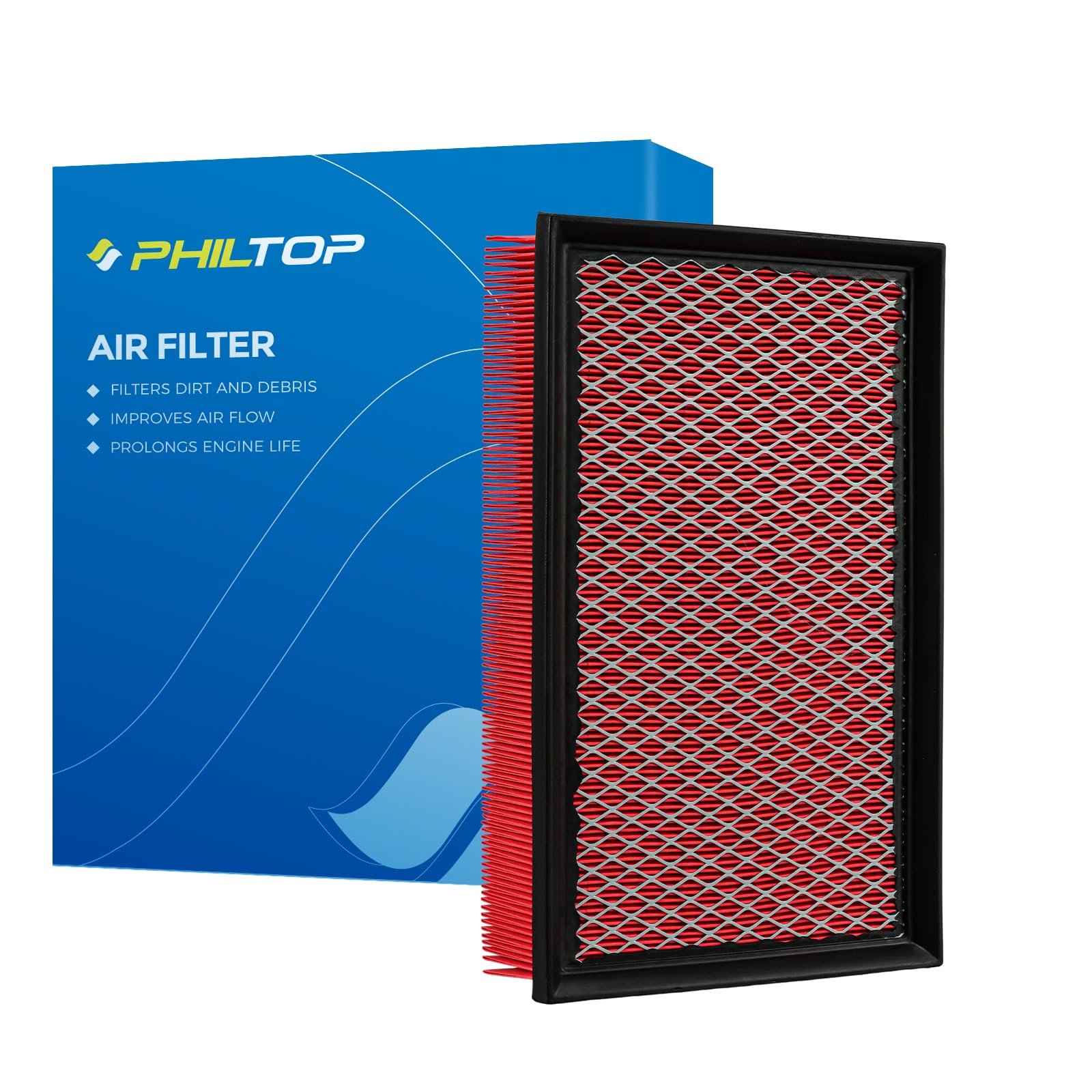 Philtop Upgraded Engine Air Filter Ca11876 Replacement For Audi A3, A3 Quattro, Q3, S3, Tt Quattro & Volkswagen Arteon, Golf, Gt
