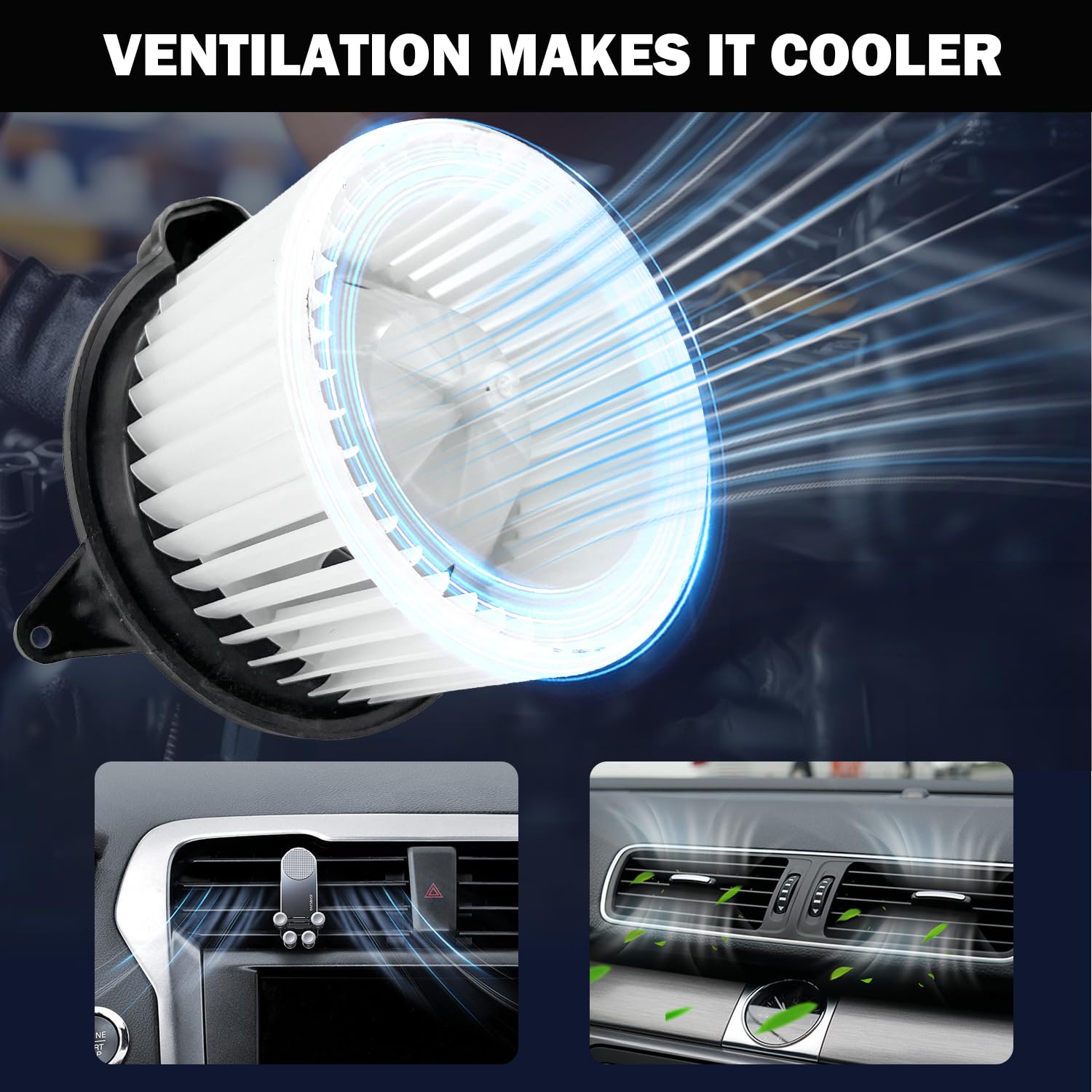 Aspligo 700139 Ac Heater Blower Motor Fan Assembly Fit For Ford Expedition 2003-2006, F-150 2004-2008, For Lincoln Navigator 200