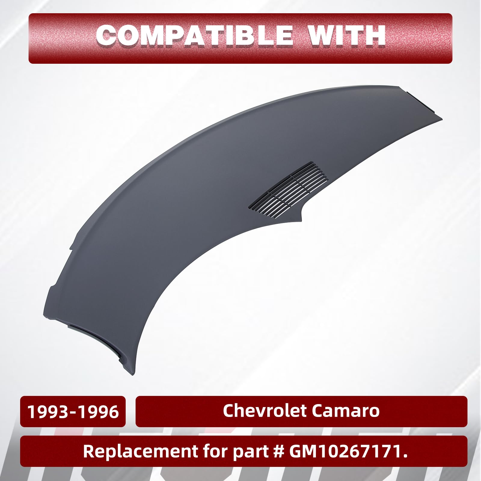 Hecasa Molding Dash Board Replacement Cover Compatible With 1993-1996 Chevrolet Camaro Replacement For Gm 10267171 Dash Cover Cap Blue-Gray (Not Overlay But Replacement)