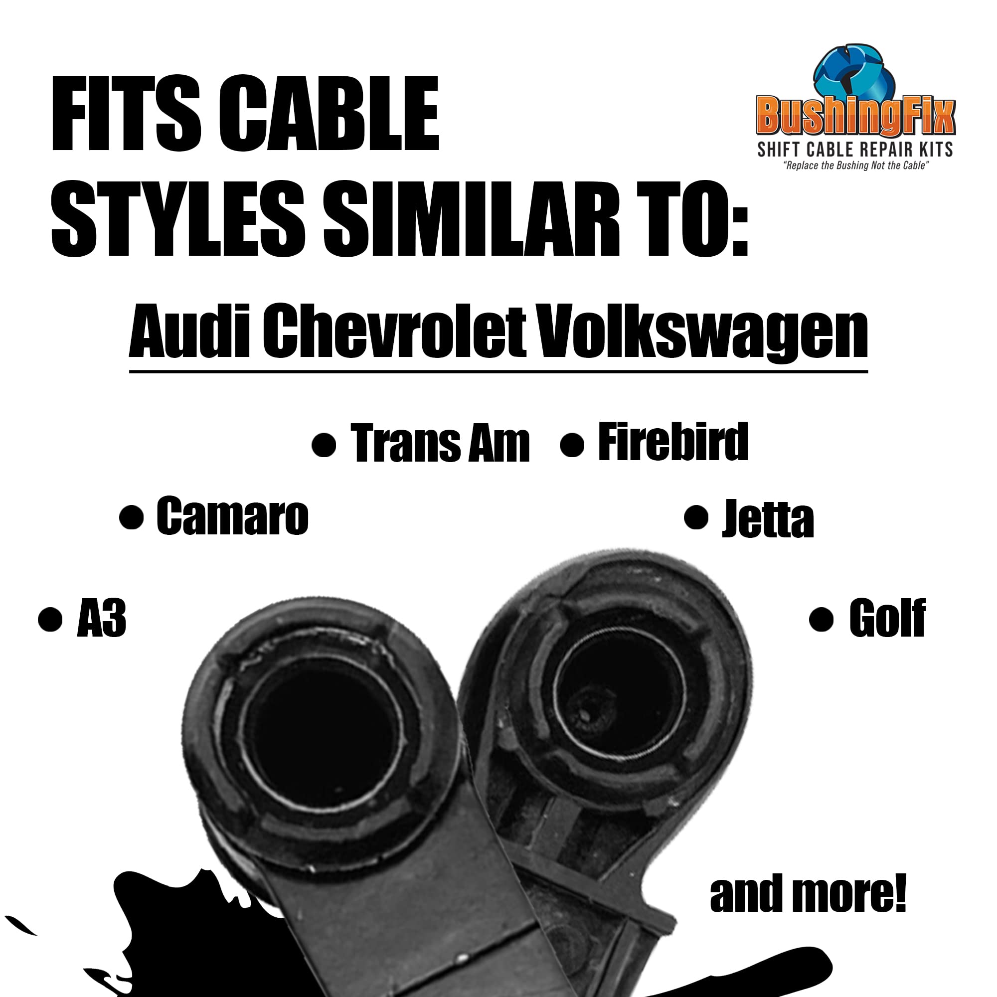 BushingFix JE1Kit - Automatic Transmission Shift Cable Bushing Repair Kit, Replacement Shifter Cable Bushing, Quality Transmissi