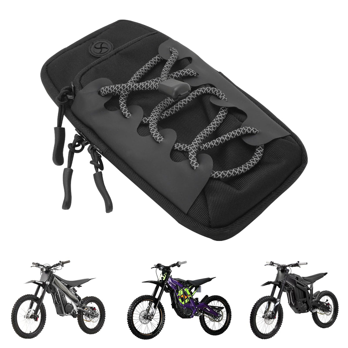 Funparts Electric Dirt Bike Bag Front Frame Bag Universal for Sur Ron Surron LBX E-Ride Pro SS/S Rawrr Mantis,Fit for ID Phone K