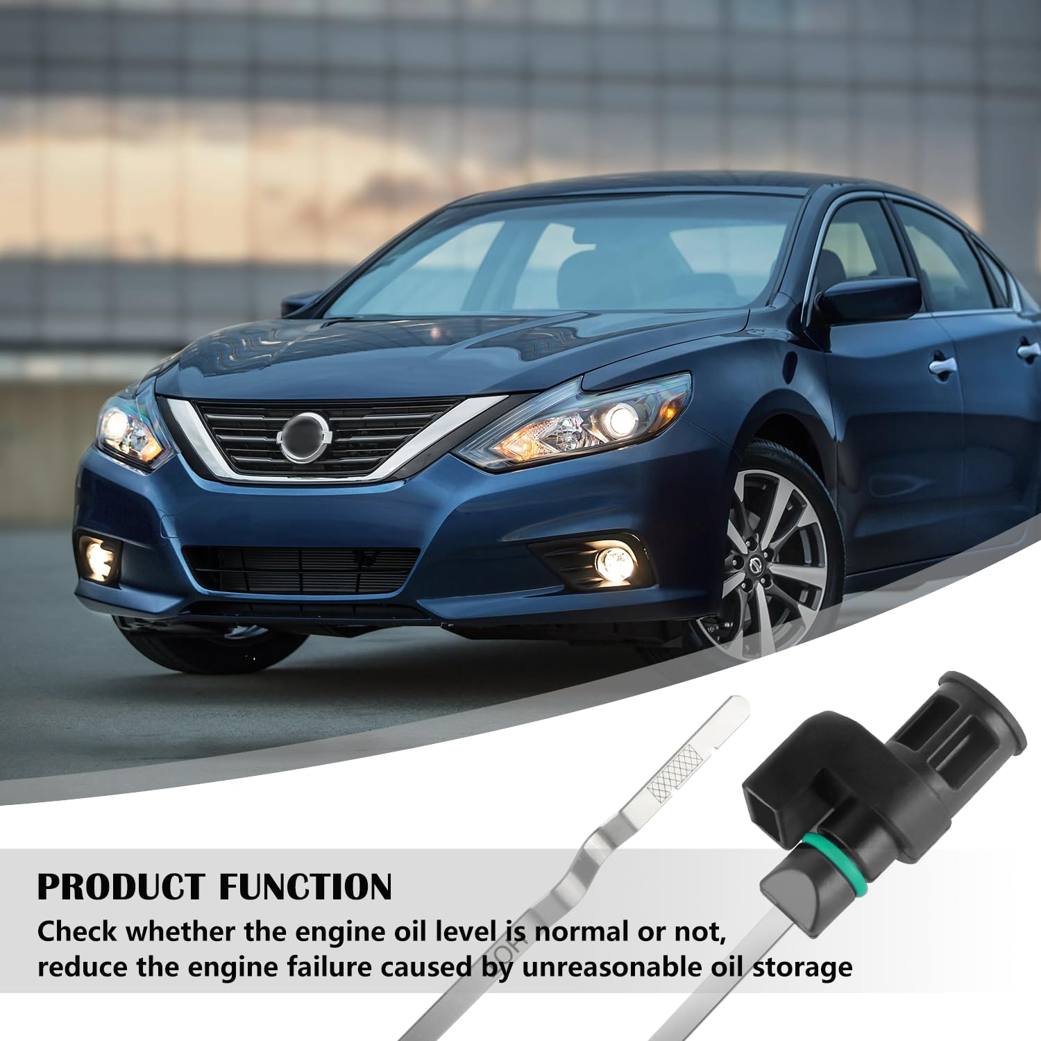 Aokdom CVT Transmission Dipstick for Nissan Rogue/Altima, Oil Level Gauge, 23.62in, Black/Silver, OEM#31086-JA00A