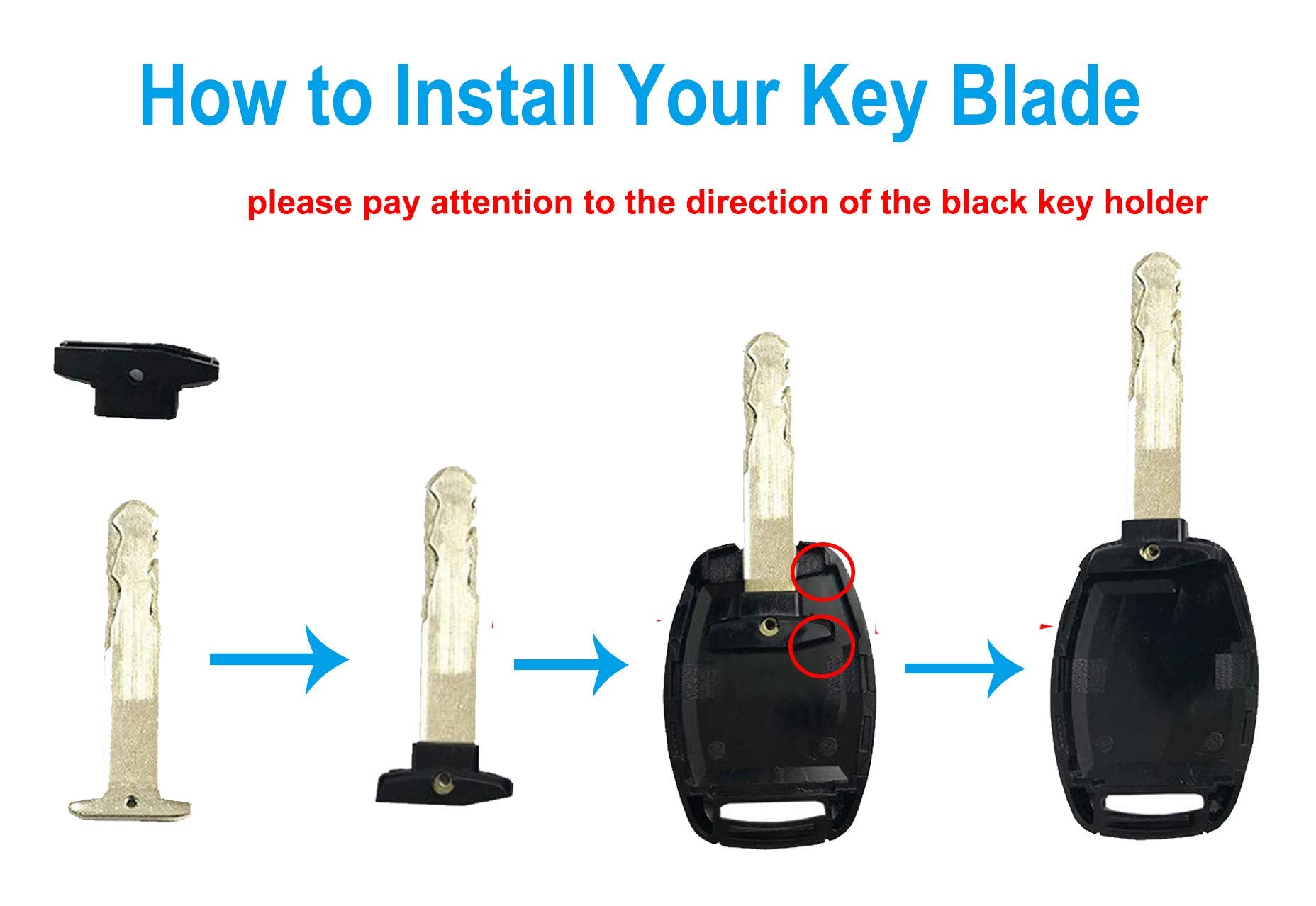 Replacement Key Fob Shell Case Fit For Honda 2010-2011 Accord Crosstour 2006-2011 Civic 2007-2013 Cr-V 2011-2015 Cr-Z 2009-2013